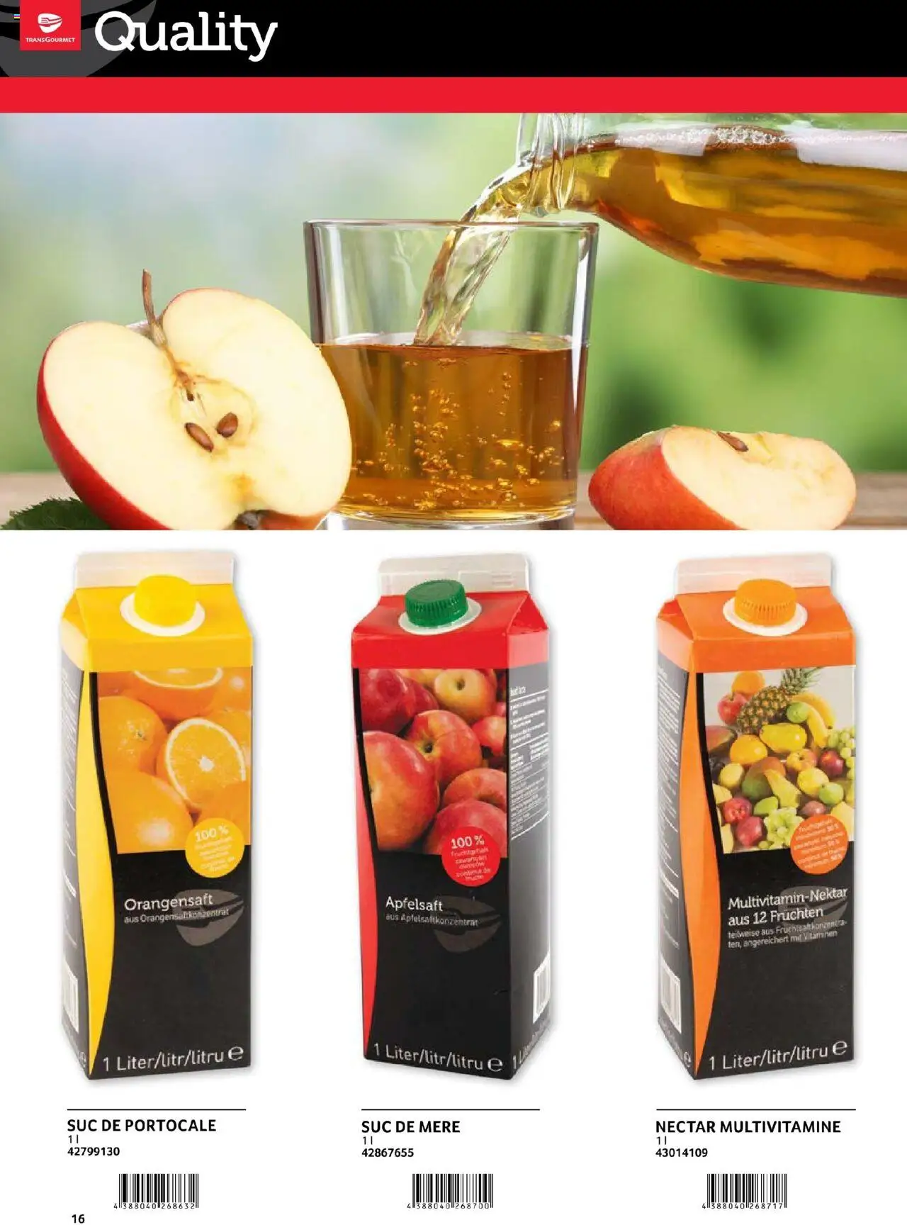 Catalog Selgros - Transgourmet – valabil de la 29.02.2024 | Pagină: 16 | Produse: Suc, Mere, Portocale