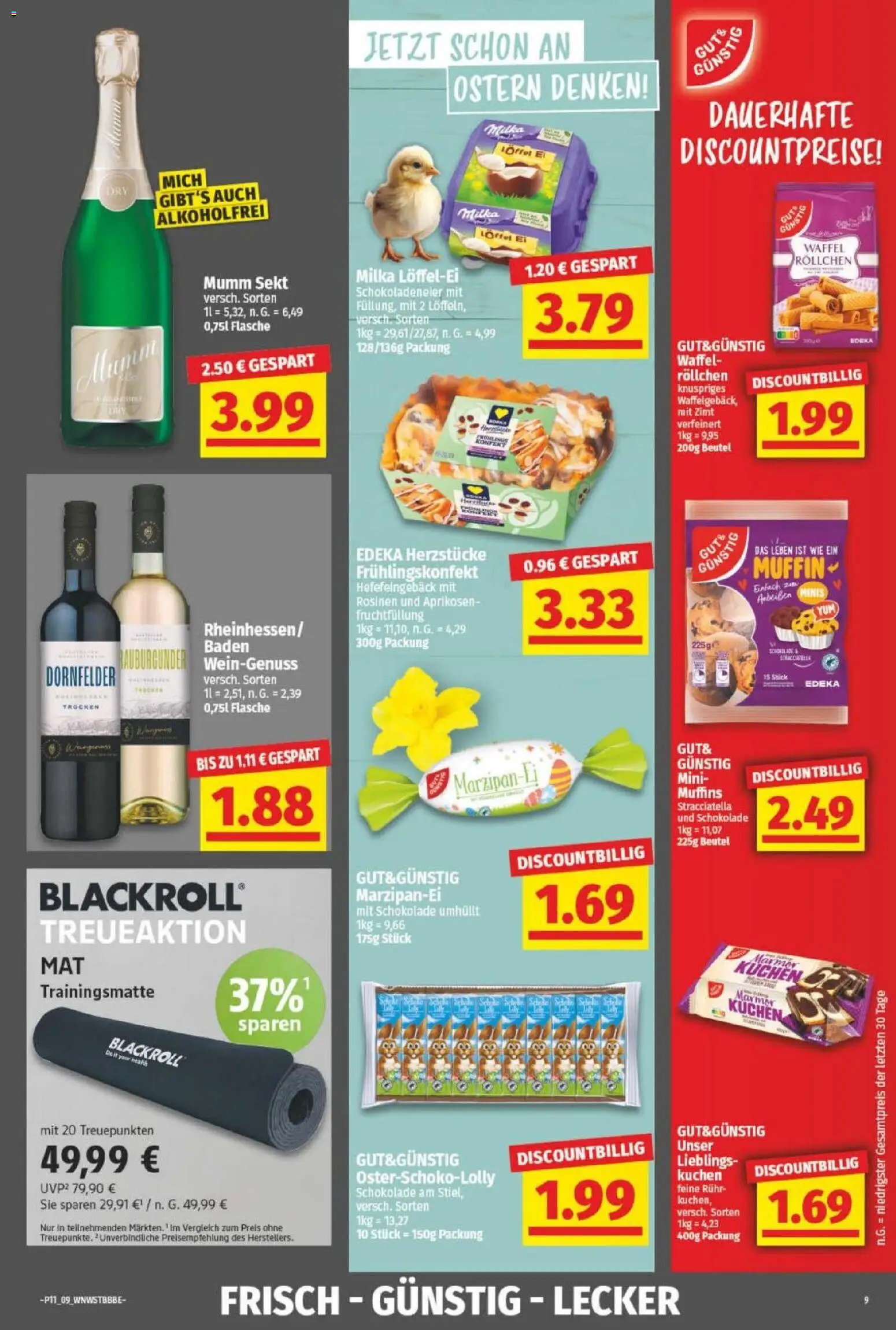 NP Discount Prospekt – gültig ab 09.03.2026 | Seite: 9 | Produkte: Mumm sekt, Schokolade, Sekt, Rosinen