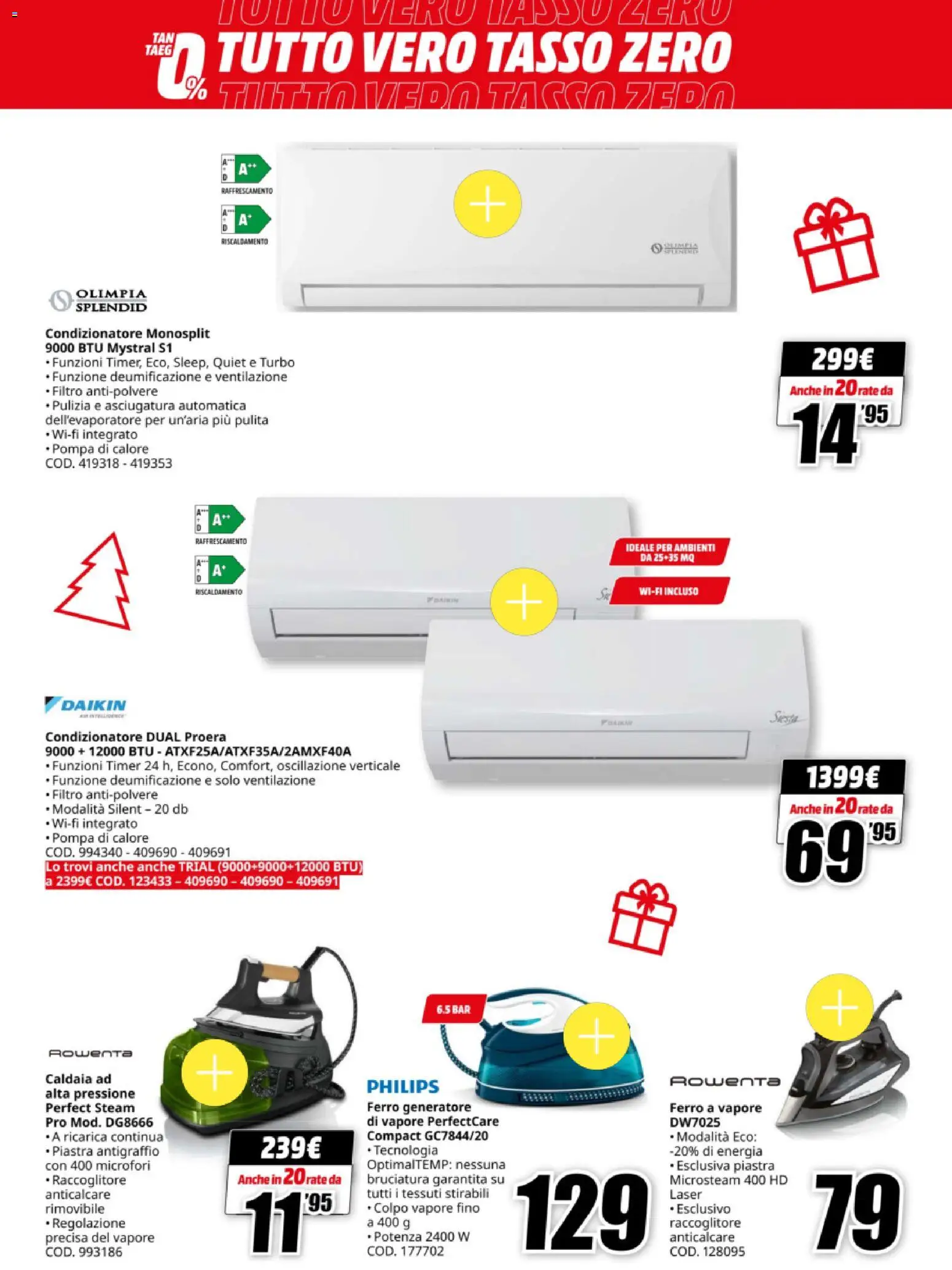 Volantino Media World del 15.12.2025 | Pagina: 34 | Prodotti: Caldaia, Anticalcare, Generatore, Condizionatore