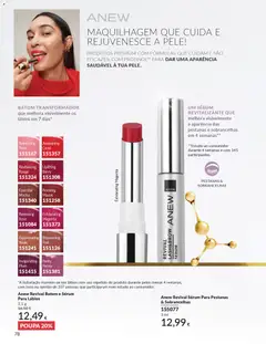 Pré-visualização Anew Revival Batom e Sérum Para Lábios, Batom transformador que melhora visivelmente os lábios em 7 dias. válido de 01.03.2026 | Página: 84 | Produtos: Batom, Maquilhagem, Base, Sérum