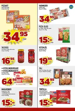Din Mat - erbjudanden - Förhandsvisning av reklamblad från butik Din Mat aktuell från 24.11.2025 | Sida: 6 | Produkter: Varmkorv, Makaroner, Pizzakit, Tomatsås