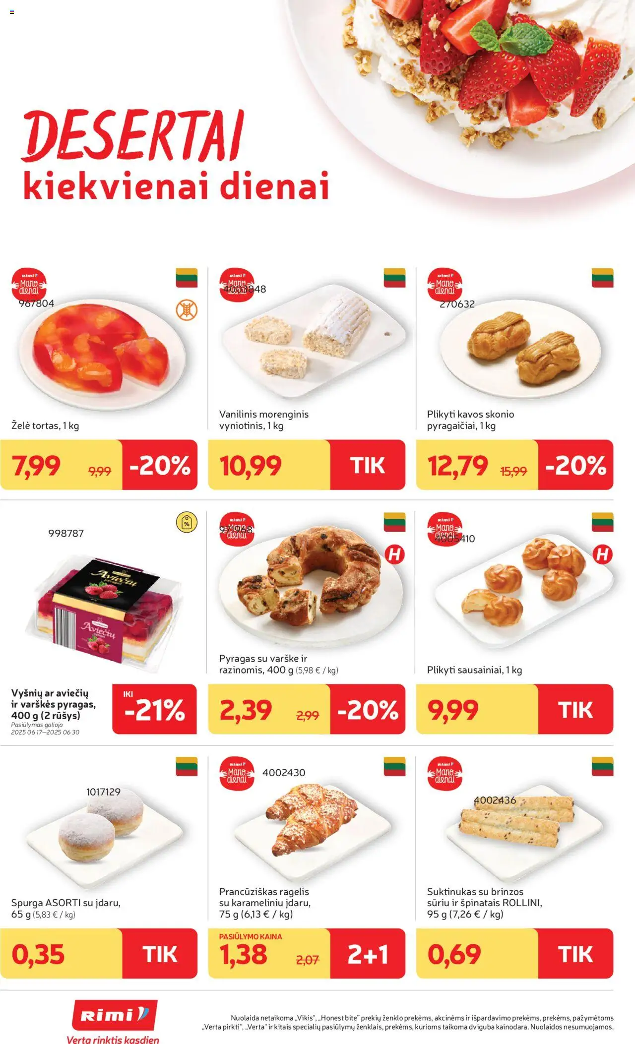 Rimi leidinys│galioja nuo 17.06.2025 | Puslapis: 10 | Prekių: Spurga, Pyragas, Varškė