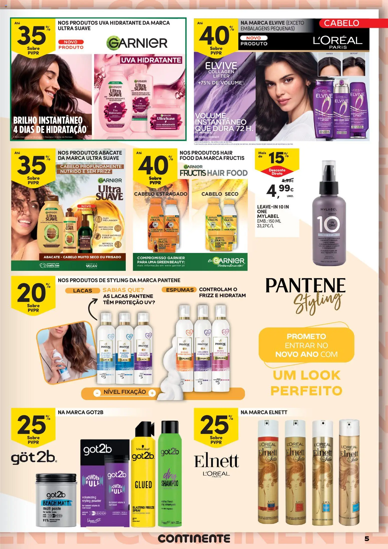 Continente - Beleza │ válido de 20.01.2026 | Página: 5 | Produtos: Banana, Shampoo, Óleo, Abacate