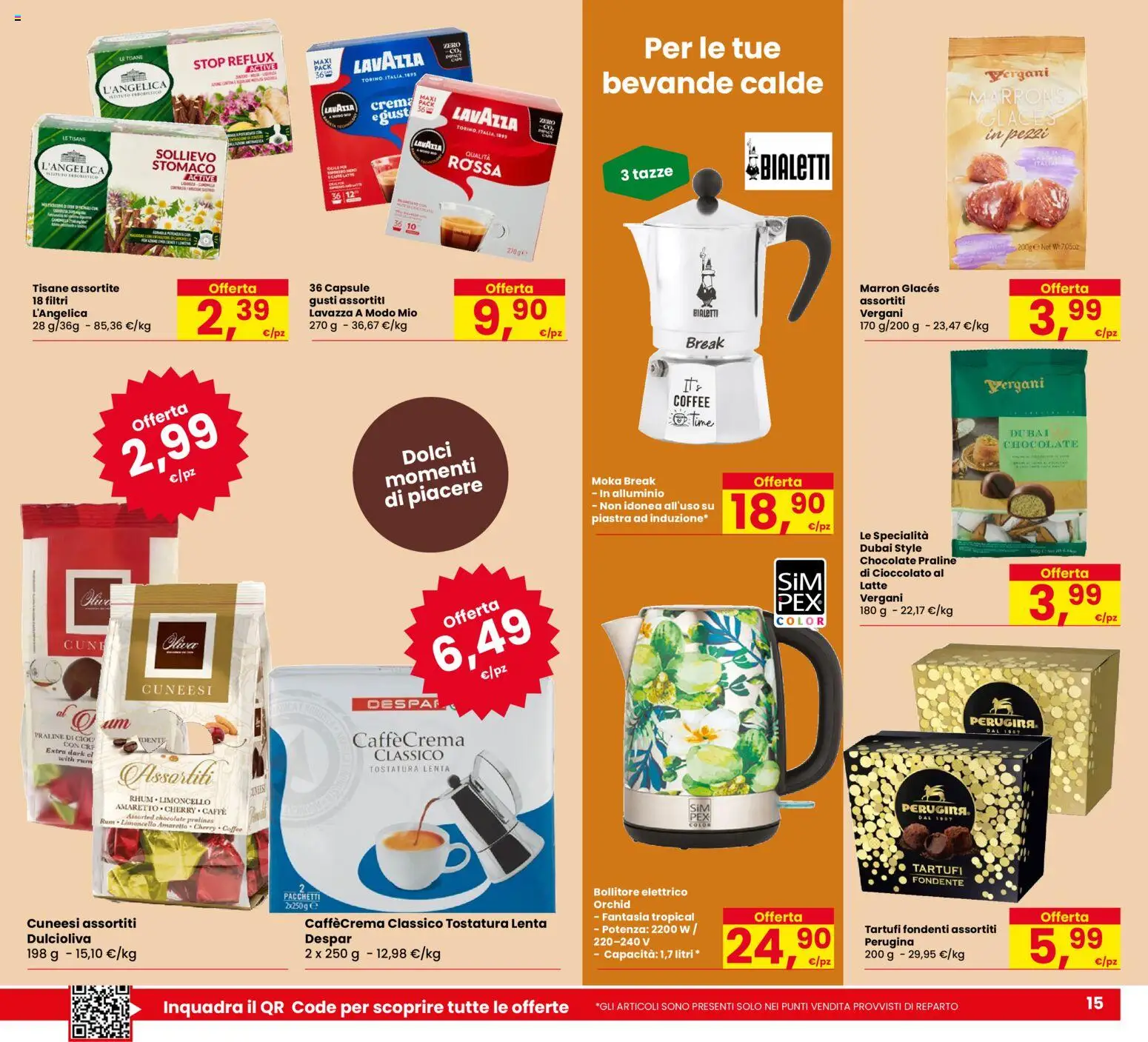 Volantino Eurospar del 30.10.2025 | Pagina: 15 | Prodotti: Cioccolato, Alluminio, Bollitore, Lavazza