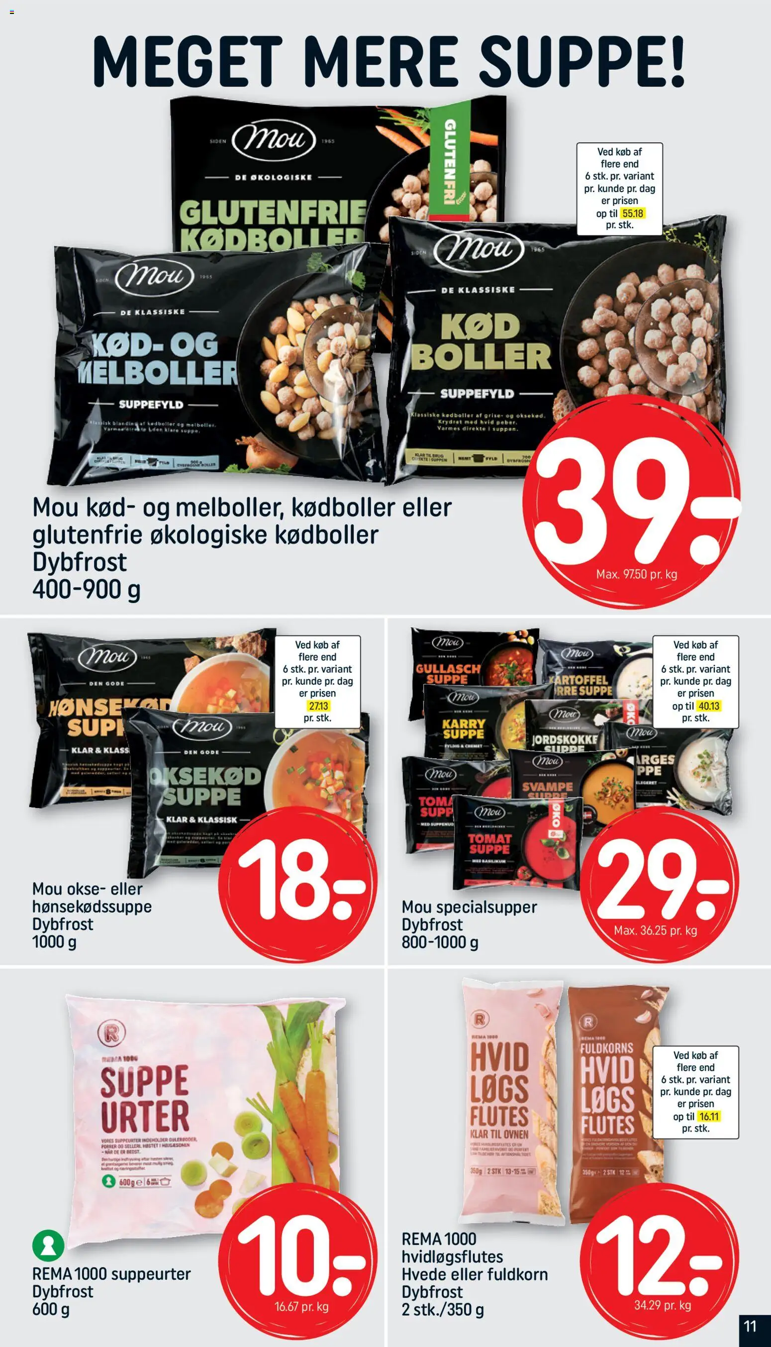 Rema 1000 tilbudsavis – gyldig fra 18.01.2026 | Side: 11 | Produkter: Svampe, Karry, Porrer, Suppe