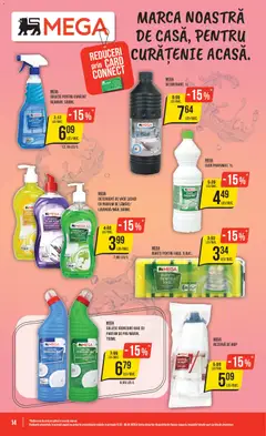 Ofertele Mega Image valabile de la 12.03.2026 | Pagină: 14 | Produse: Detergent de vase, Mop, Parfum, Detergent