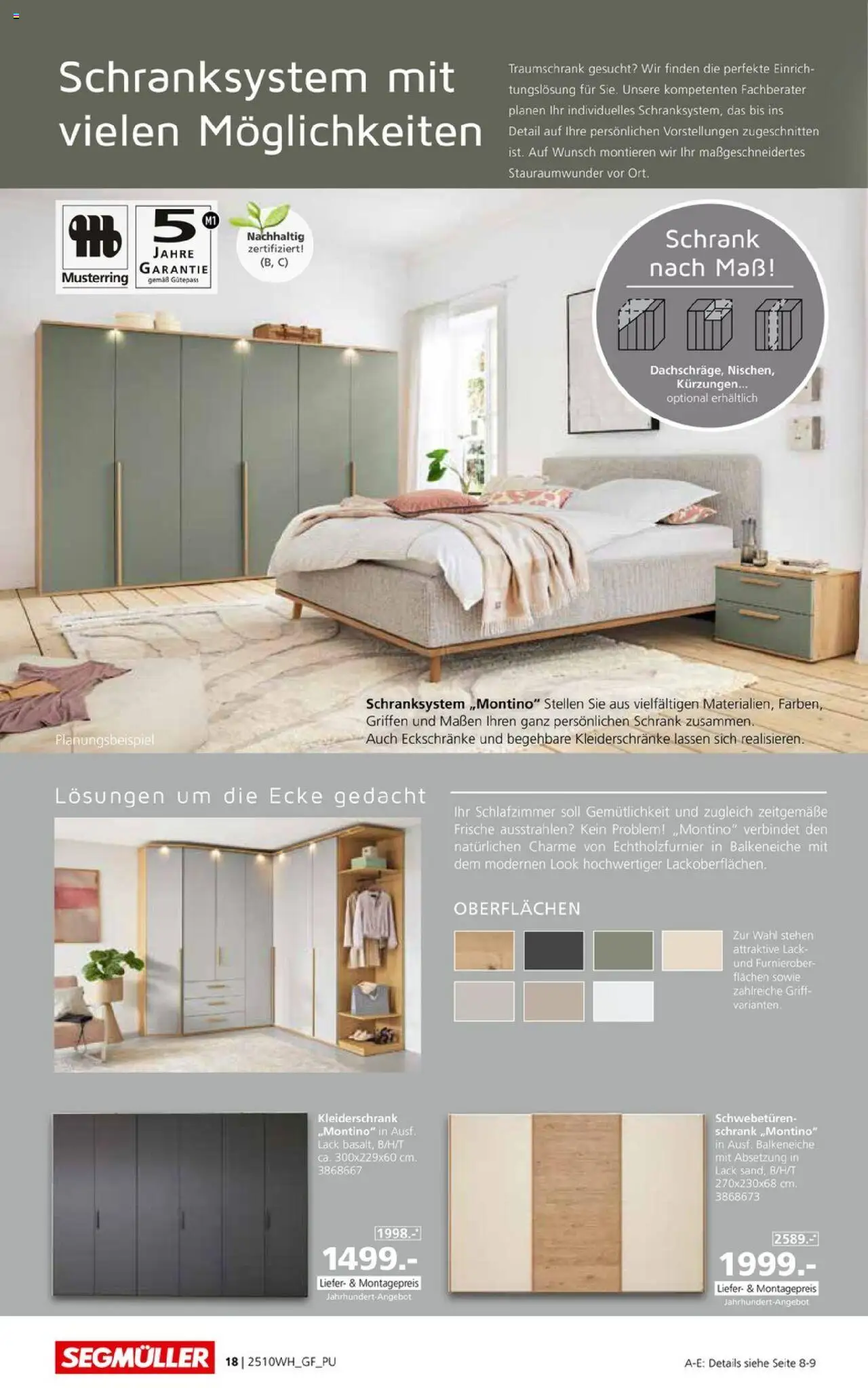 Segmüller Wohndesign – gültig ab 27.09.2025 | Seite: 38 | Produkte: Kleiderschrank, Schrank