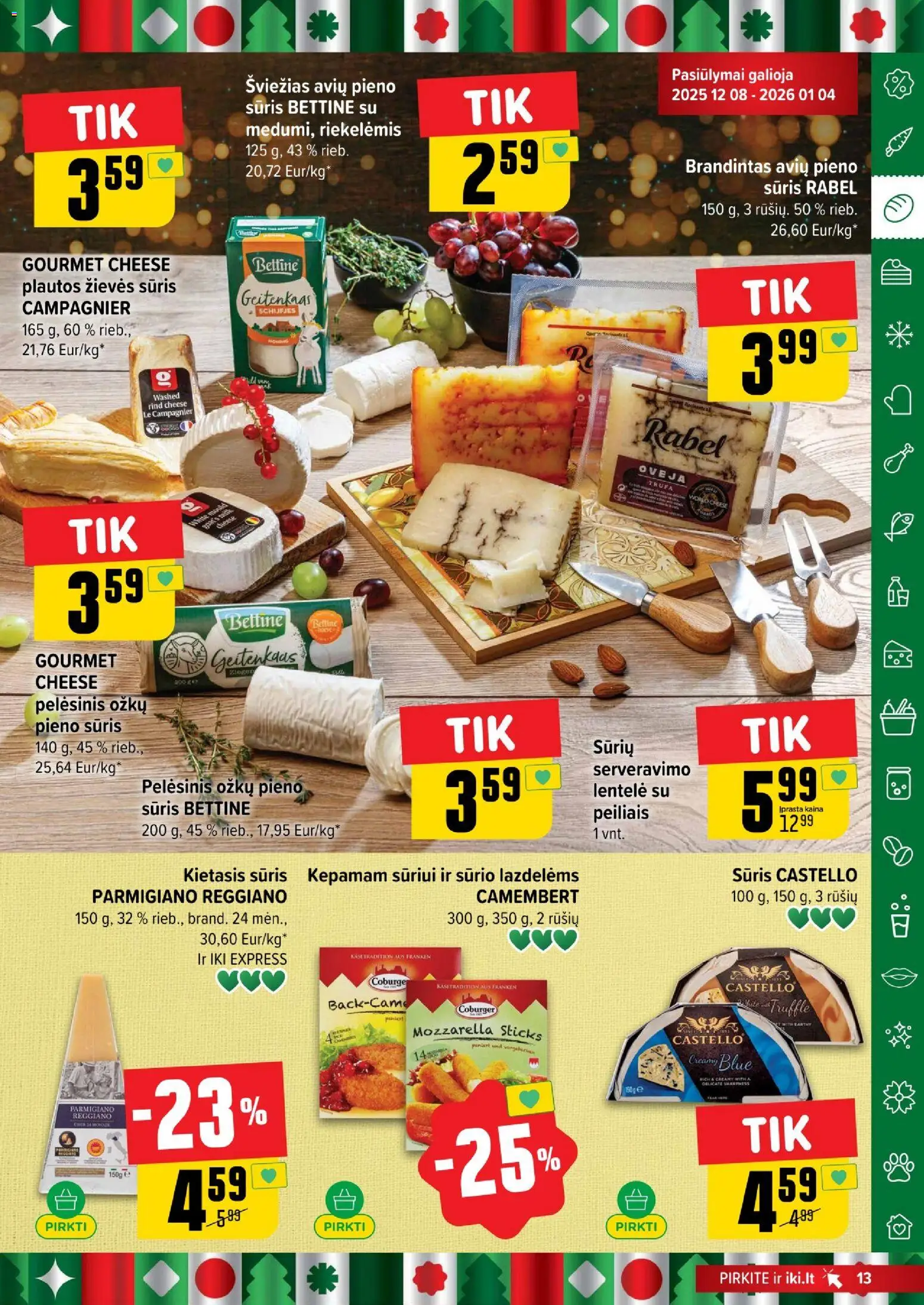 IKI akcijos nuo 29.12.2025 | Puslapis: 13 | Prekių: Sūris