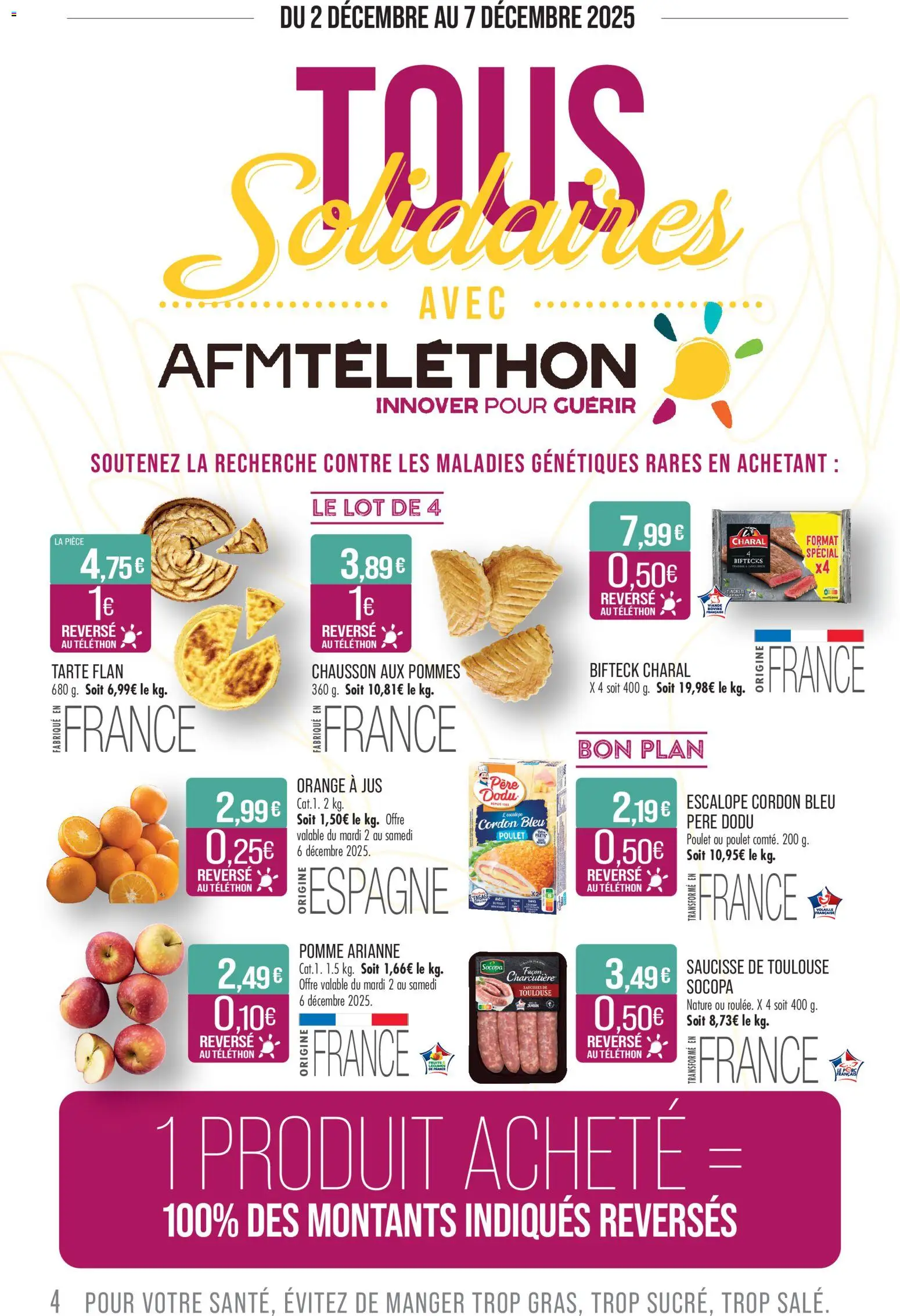 {H1} | Page: 4 | Produits: Orange a Jus, Pomme, Pommes, Cordon bleu