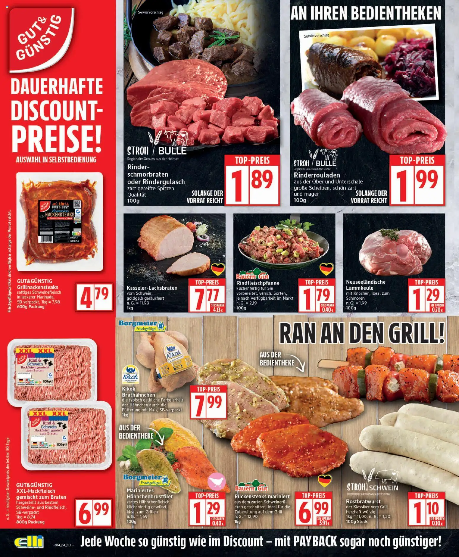 Elli Markt Prospekt 	 – gültig ab 30.03.2026 | Seite: 4 | Produkte: Lammkeule, Grill, Schweinefleisch, Hackfleisch