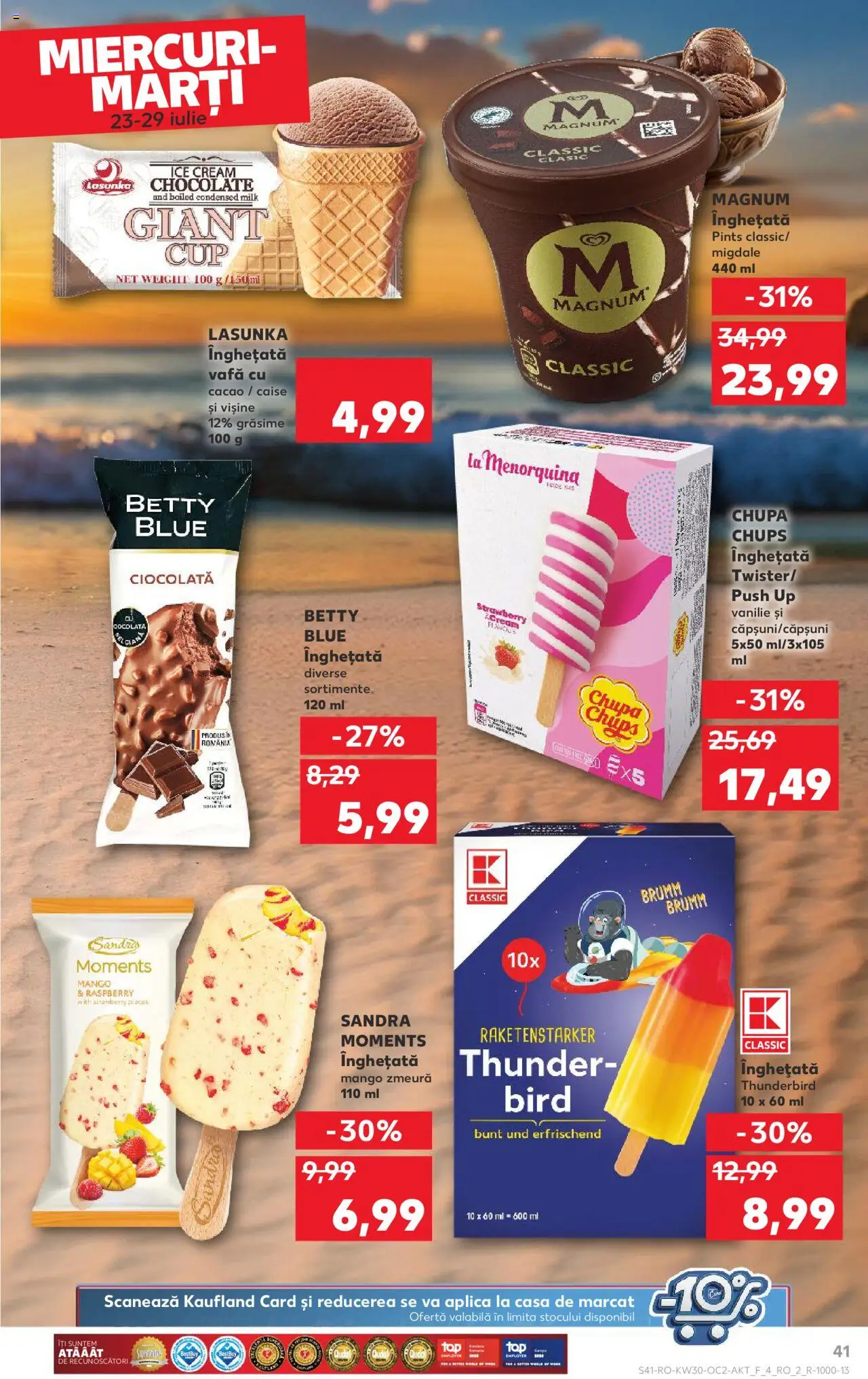 Kaufland RO akciós ujság - amely érvényes a következő dátumtól: 23.07.2025 | Oldal: 41 | Termékek: Magnum, Mangó