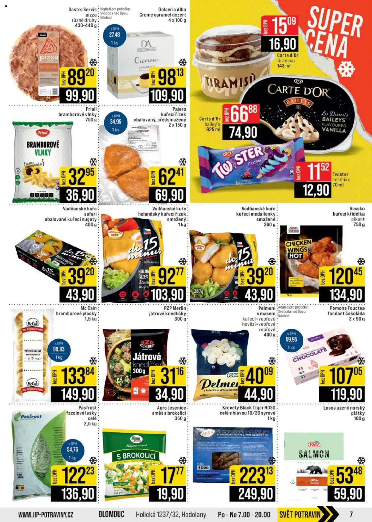 Jip leták - Cash & Carry od 08.04.2026 | Strana: 7 | Produkty: Pizza, Losos, Kuře, Baileys