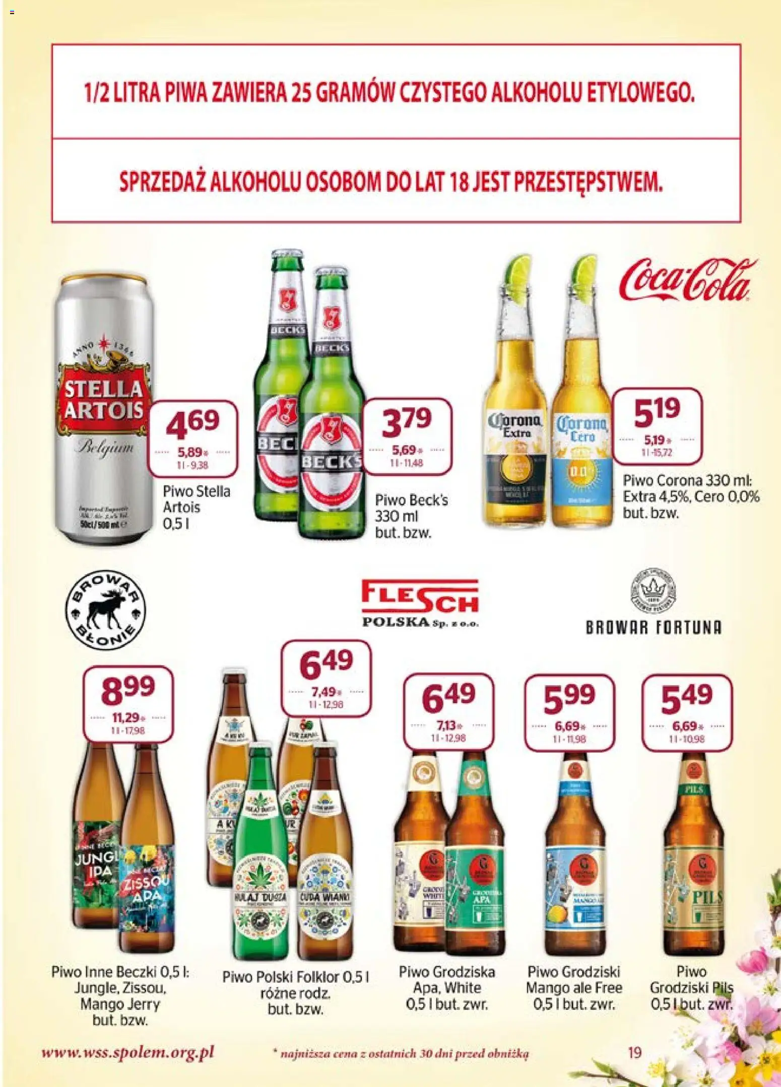 Społem gazetka od 01.04.2026 | Strona: 19 | Produkty: Mango, Piwo