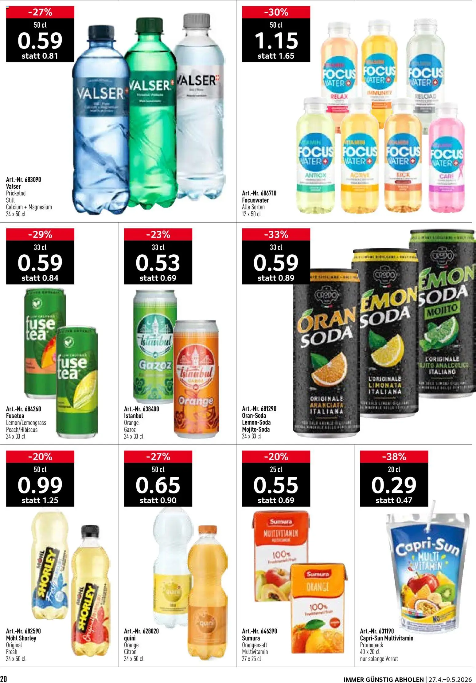 Prodega aktionen Kiosk – gültig ab 27.04.2026 | Seite: 20 | Produkte: Orangensaft