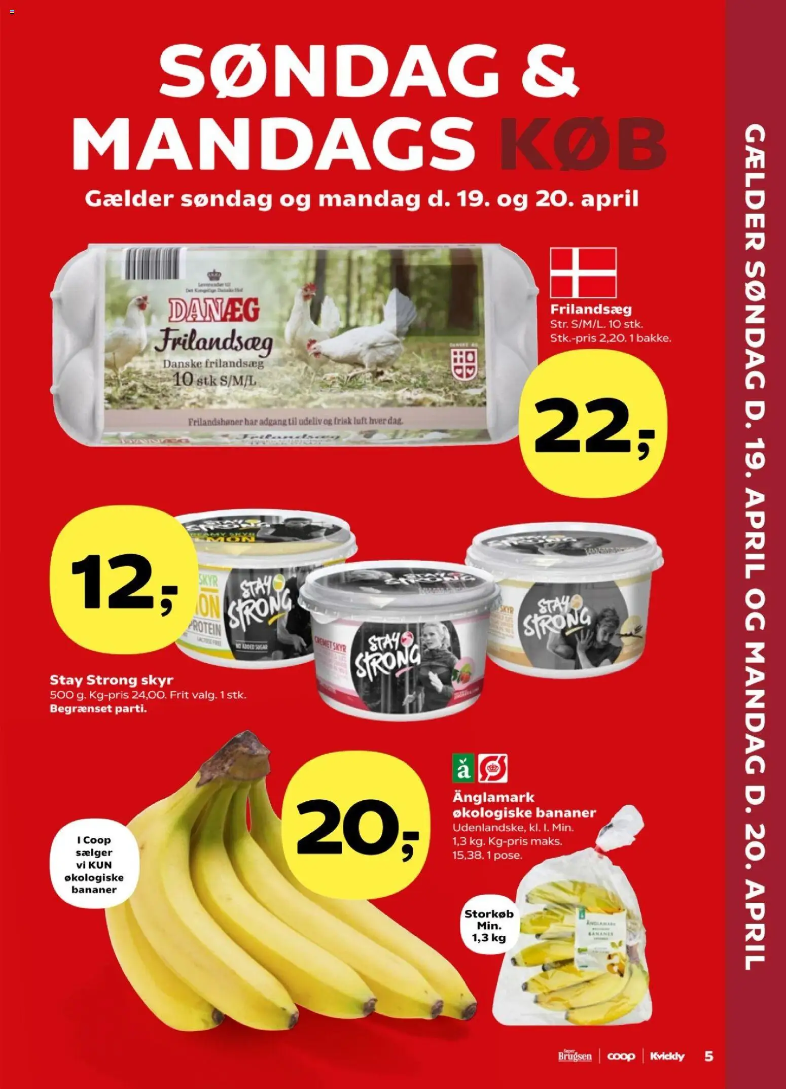 Kvickly tilbudsavis – gyldig fra 17.04.2026 | Side: 5 | Produkter: Skyr, Bananer