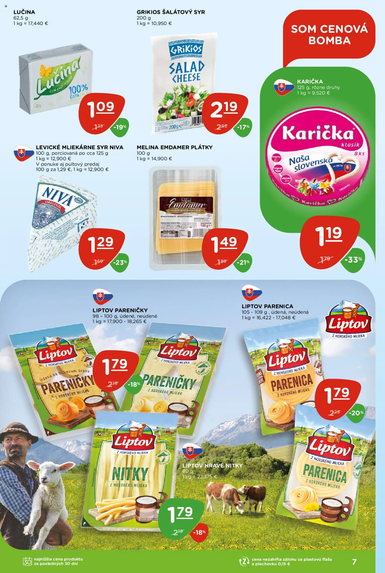 Nové Terno akcie – leták je platný od 05.03.2026 | Strana: 7 | Produkty: Syr