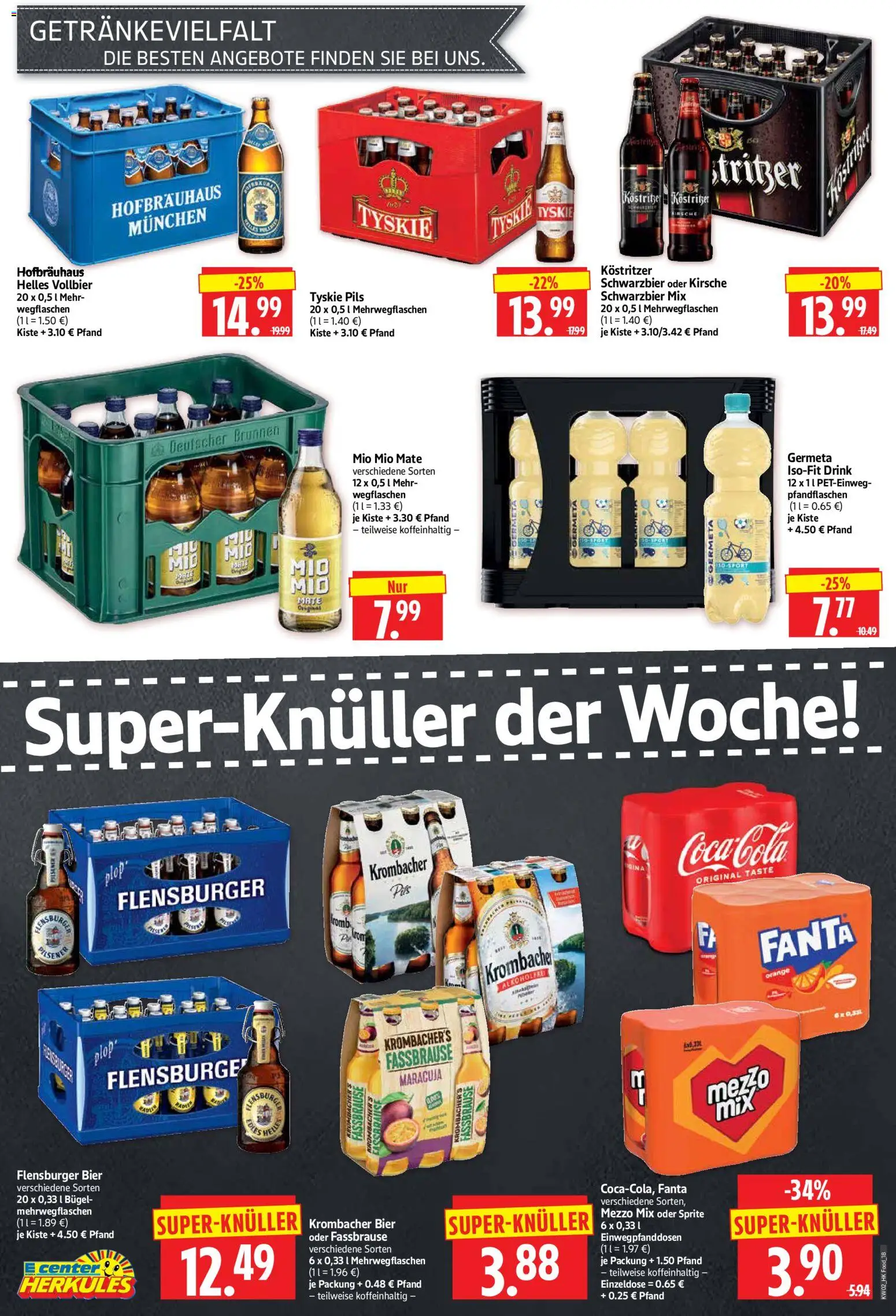 HERKULES Prospekt 	 – gültig ab 05.01.2026 | Seite: 18 | Produkte: Sprite, Bier, Flensburger, Krombacher