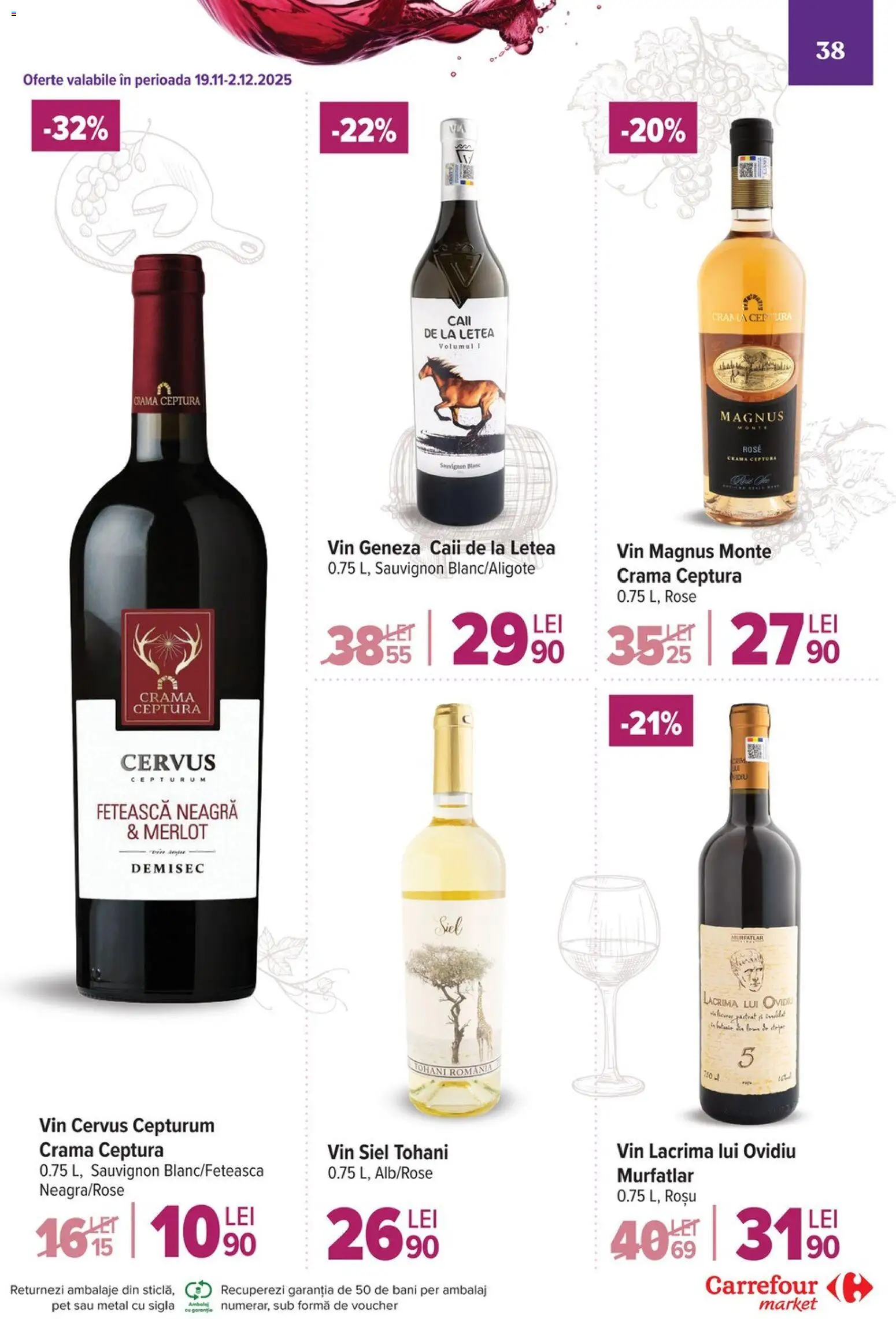 Noul catalog Carrefour – valabil de la 26.11.2025 | Pagină: 38 | Produse: Vin