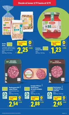 Vista previa Hamburguesa ECO origen Pirineos, Con un 98,2 % de carne. 180 g válido desde el 03.11.2025 | Página: 21
