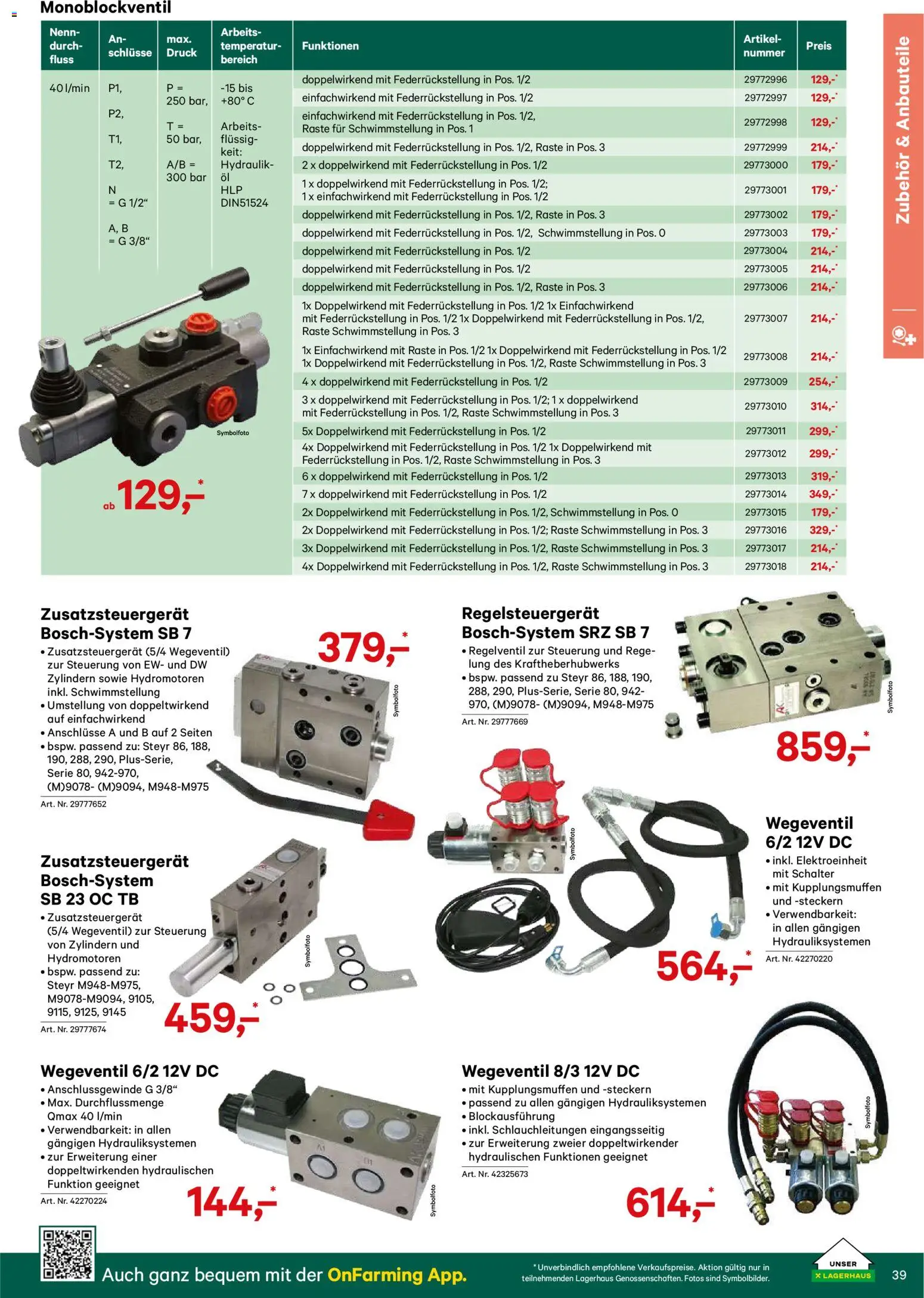 Lagerhaus Verschleißteile & Zubehör gültig ab 01.01.2026 | Seite: 39