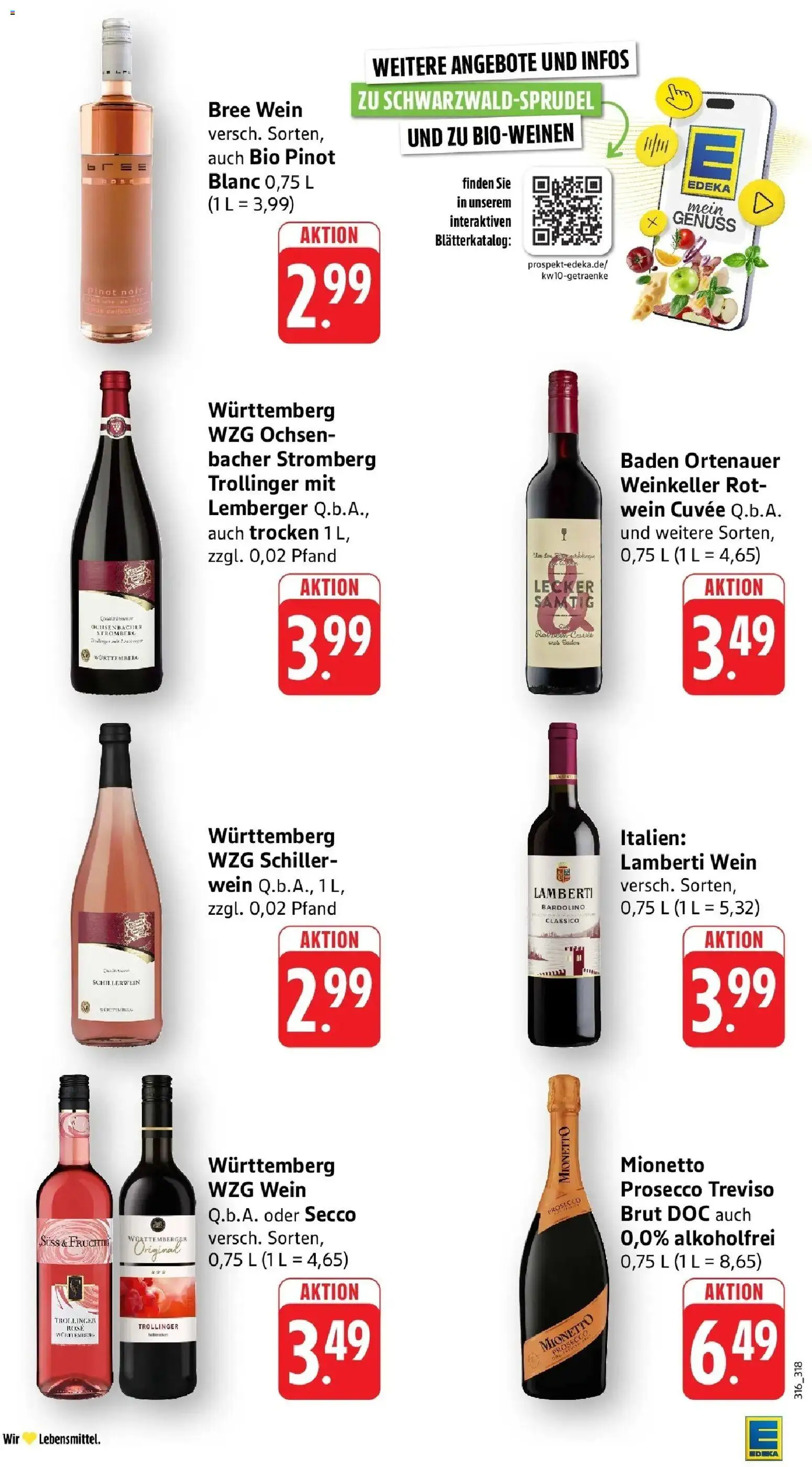 Edeka prospekt Weinstadt-Großheppach	 – gültig ab 02.03.2026 | Seite: 33 | Produkte: Bree, Prosecco, Wein