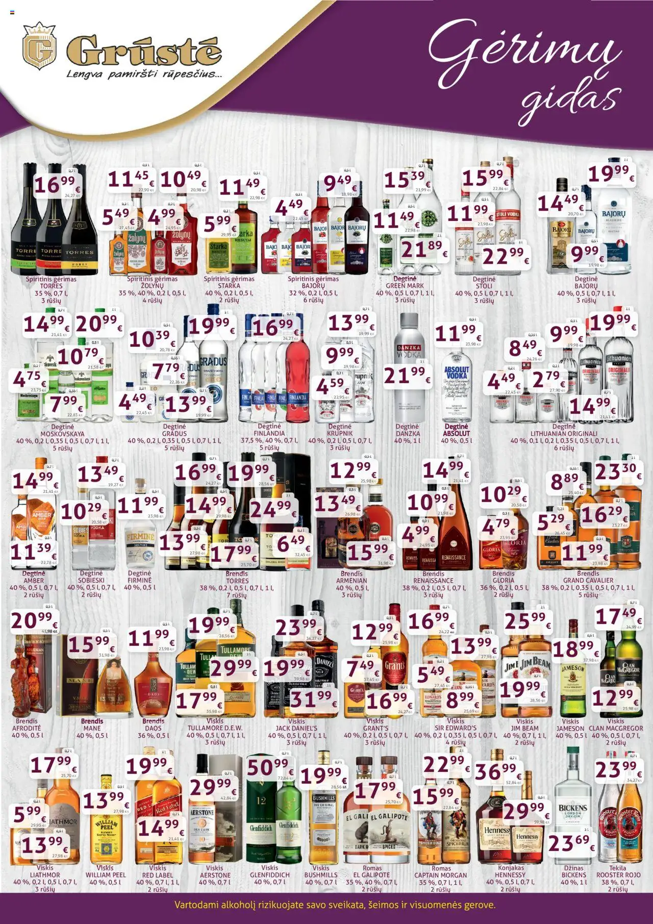GRUSTE akcijos nuo 21.10.2025 | Puslapis: 2 | Prekių: Riešutai, Degtinė, Viskis, Džinas