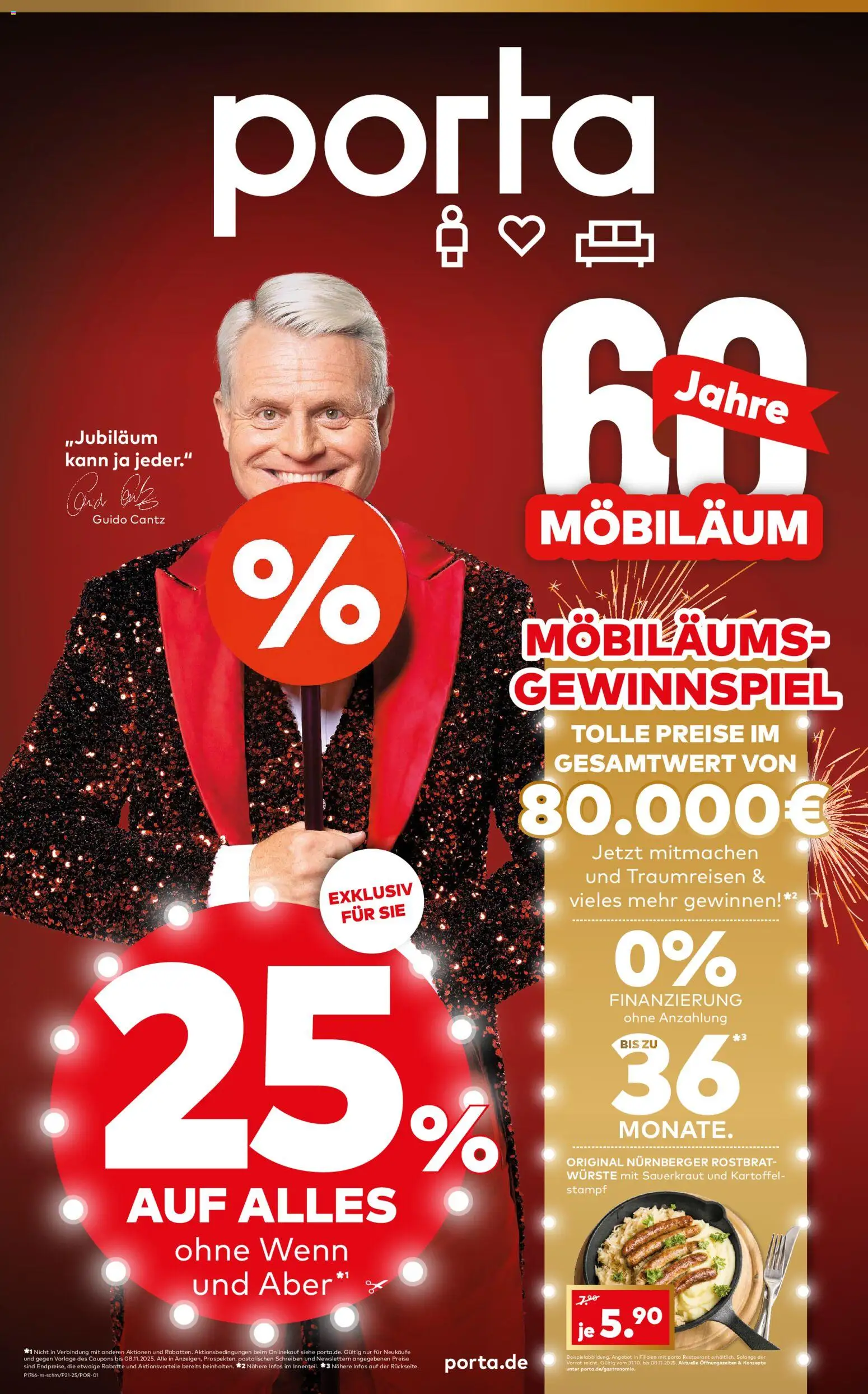 Porta! Möbiläum bei porta mit 25% auf ALLES, ohne Wenn und Aber - Aachen – gültig ab 03.11.2025 | Seite: 1