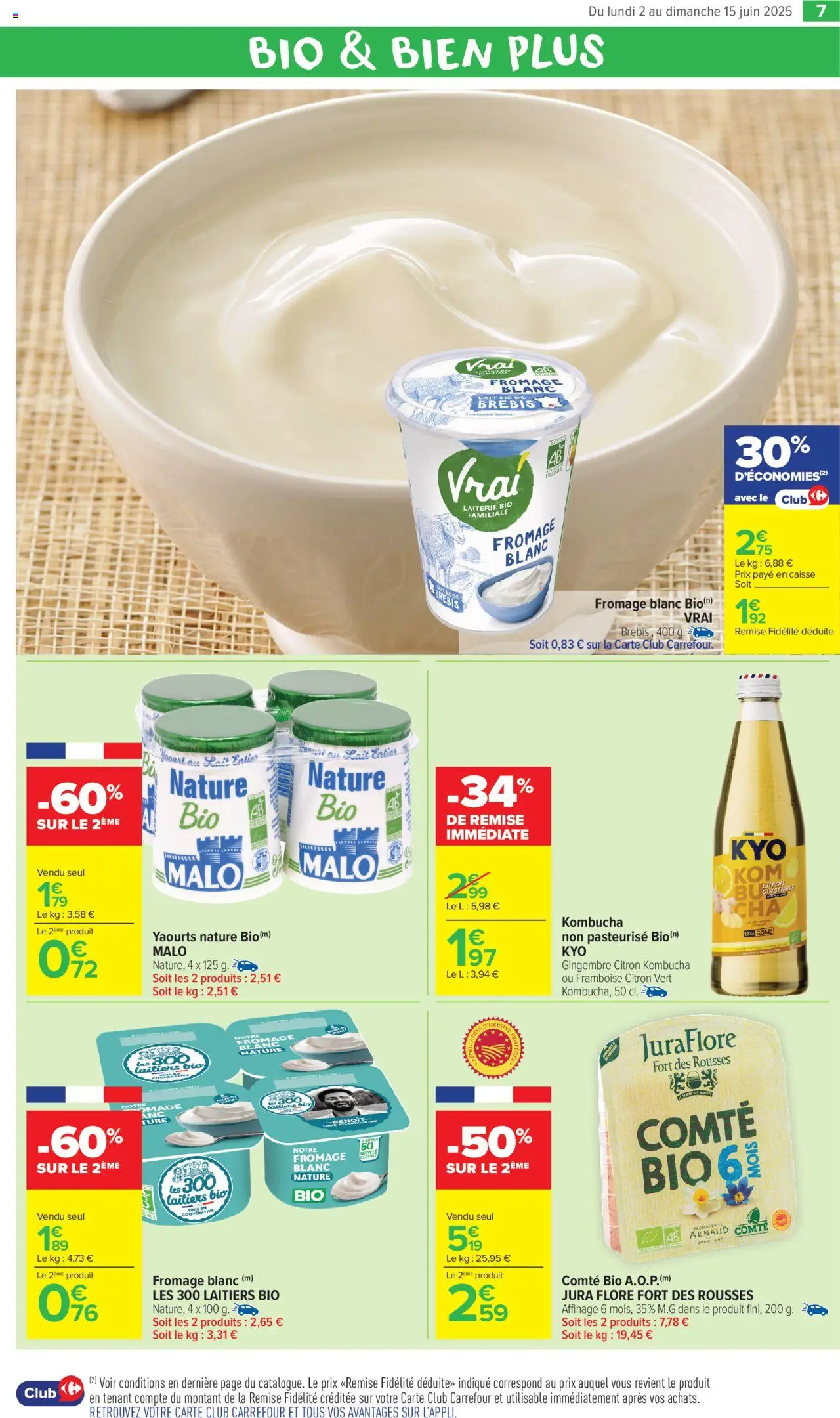  | Page: 9 | Produits: Yaourts, Kombucha, Lait entier, Lait