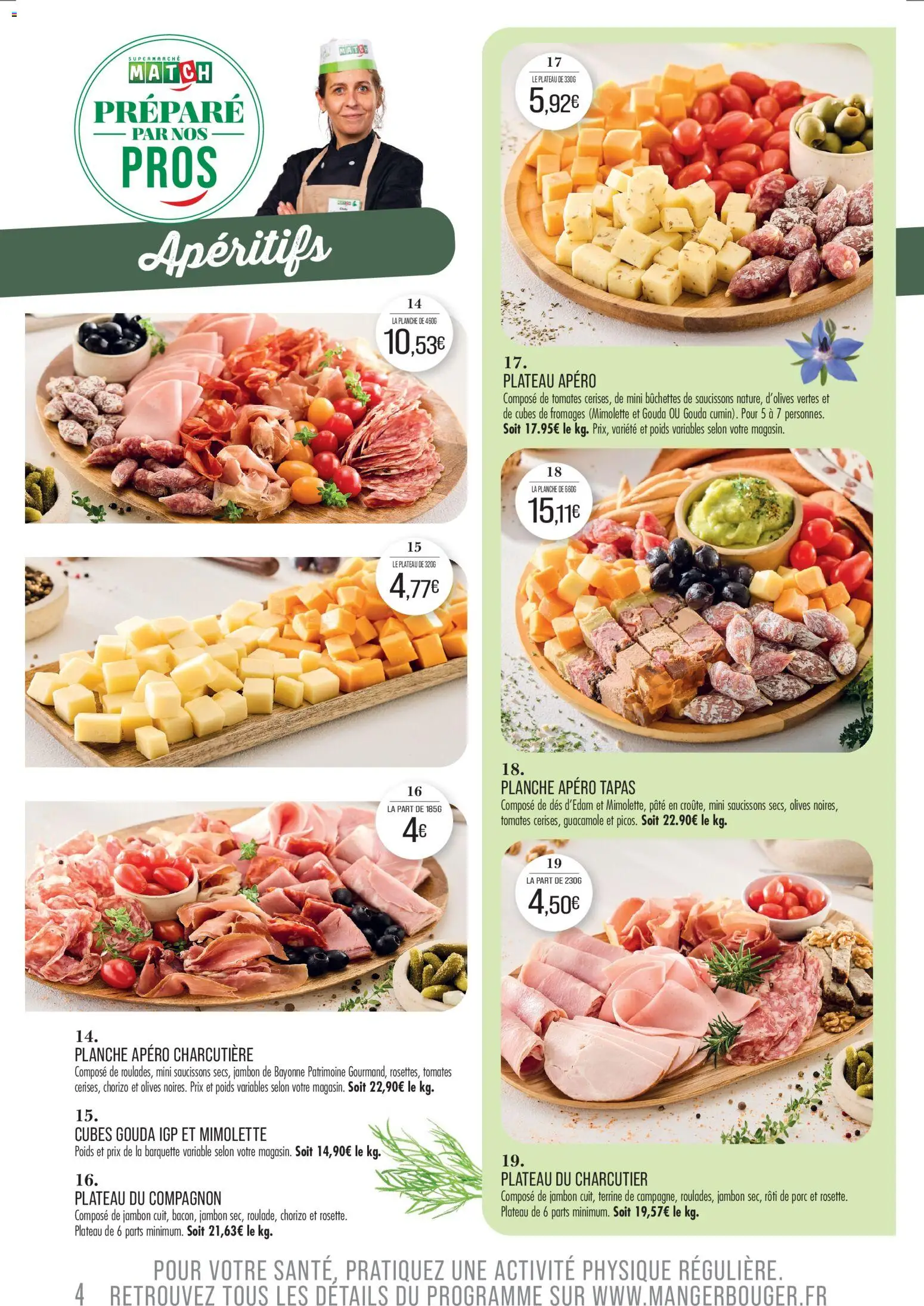 {H1} | Page: 4 | Produits: Chorizo, Olives, Poids, Jambon