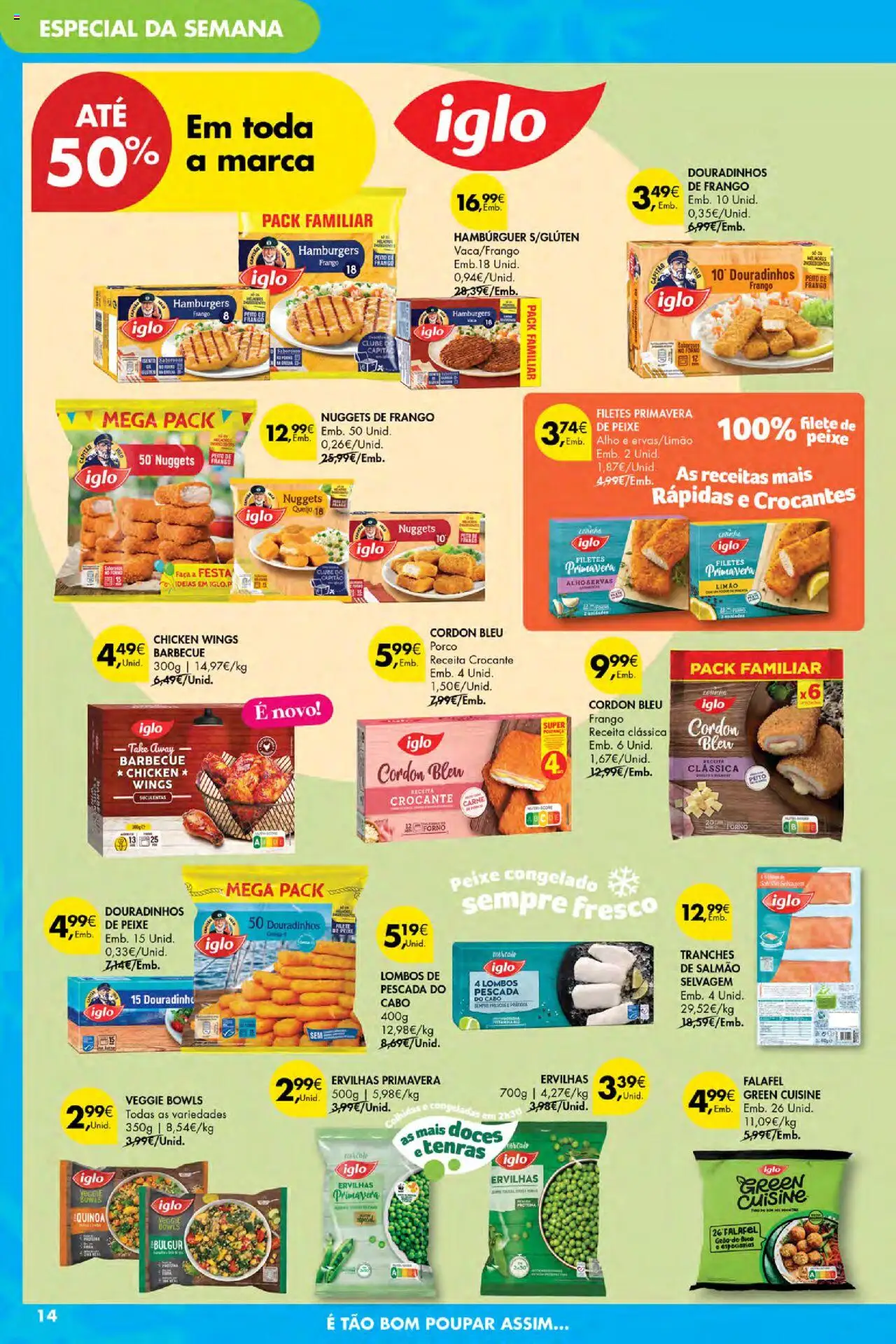 Pingo Doce Poupe Esta Semana Açores │ válido de 14.08.2025 | Página: 14 | Produtos: Forno, Hambúrguer, Salmão, Doces