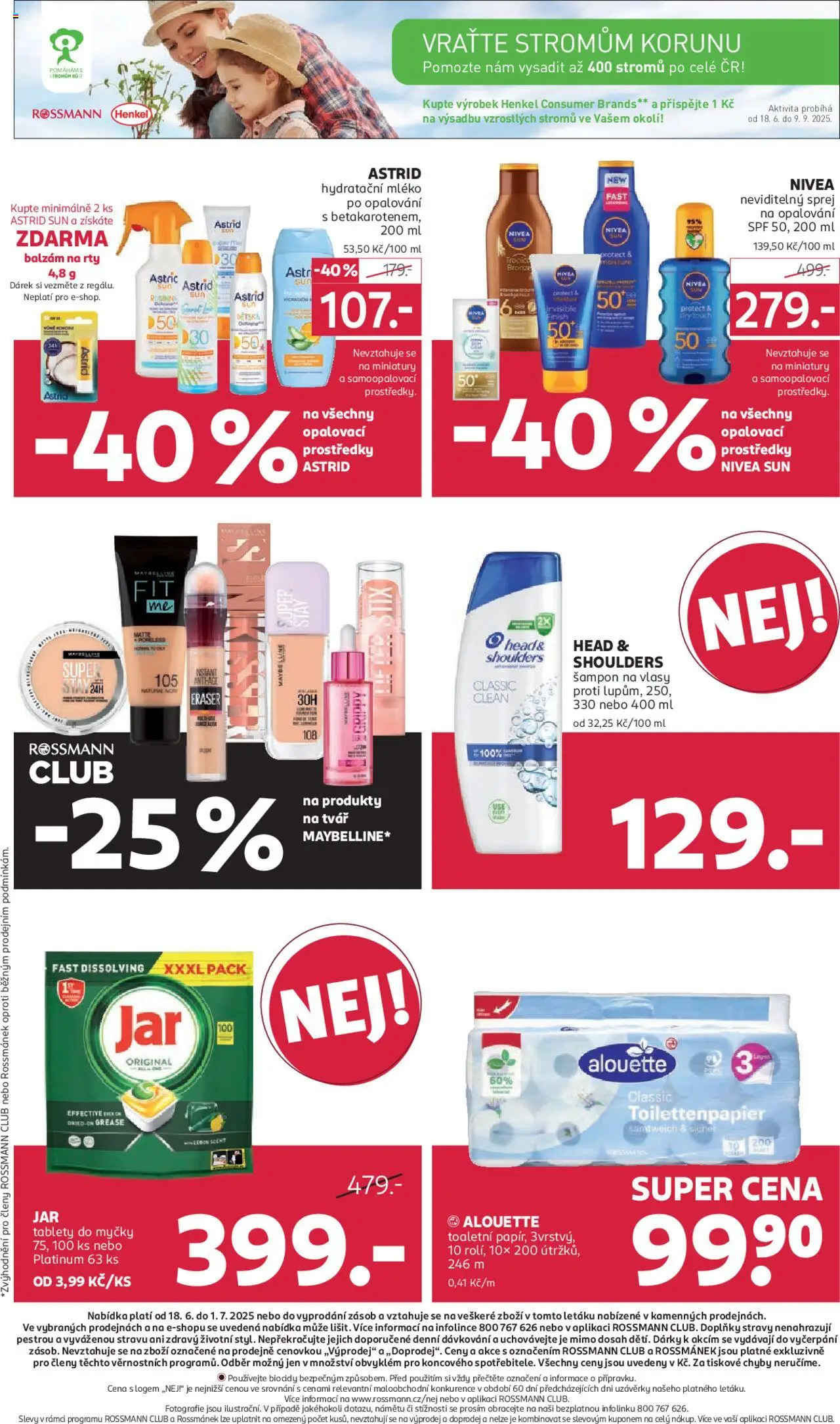 Rossmann leták od 18.06.2025 | Strana: 20 | Produkty: Mléko, Head & Shoulders, Šampon, Jar
