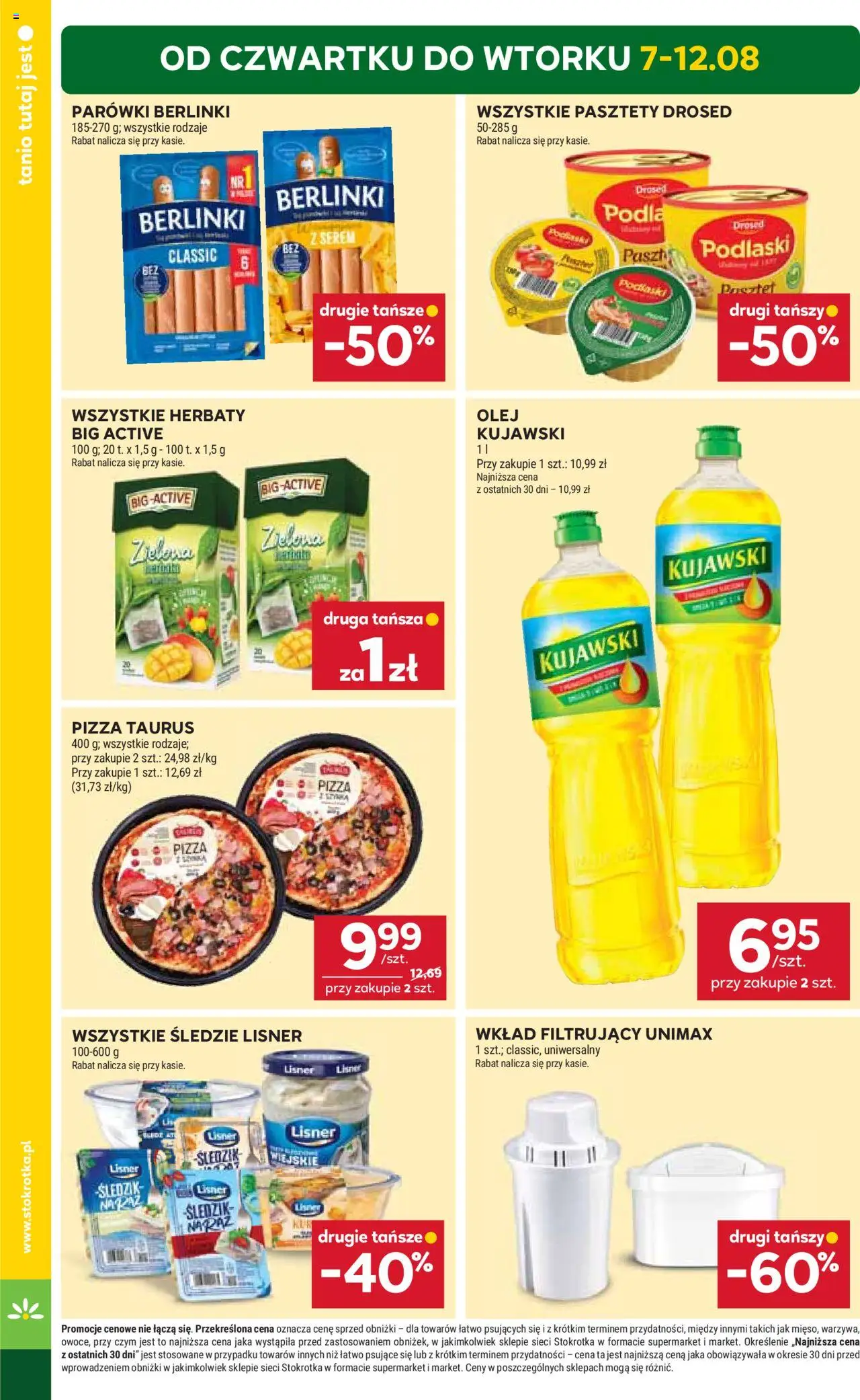 Stokrotka Gazetka - Market od 07.08.2025 | Strona: 2 | Produkty: Śledzie lisner, Parówki berlinki, Olej, Warzywa
