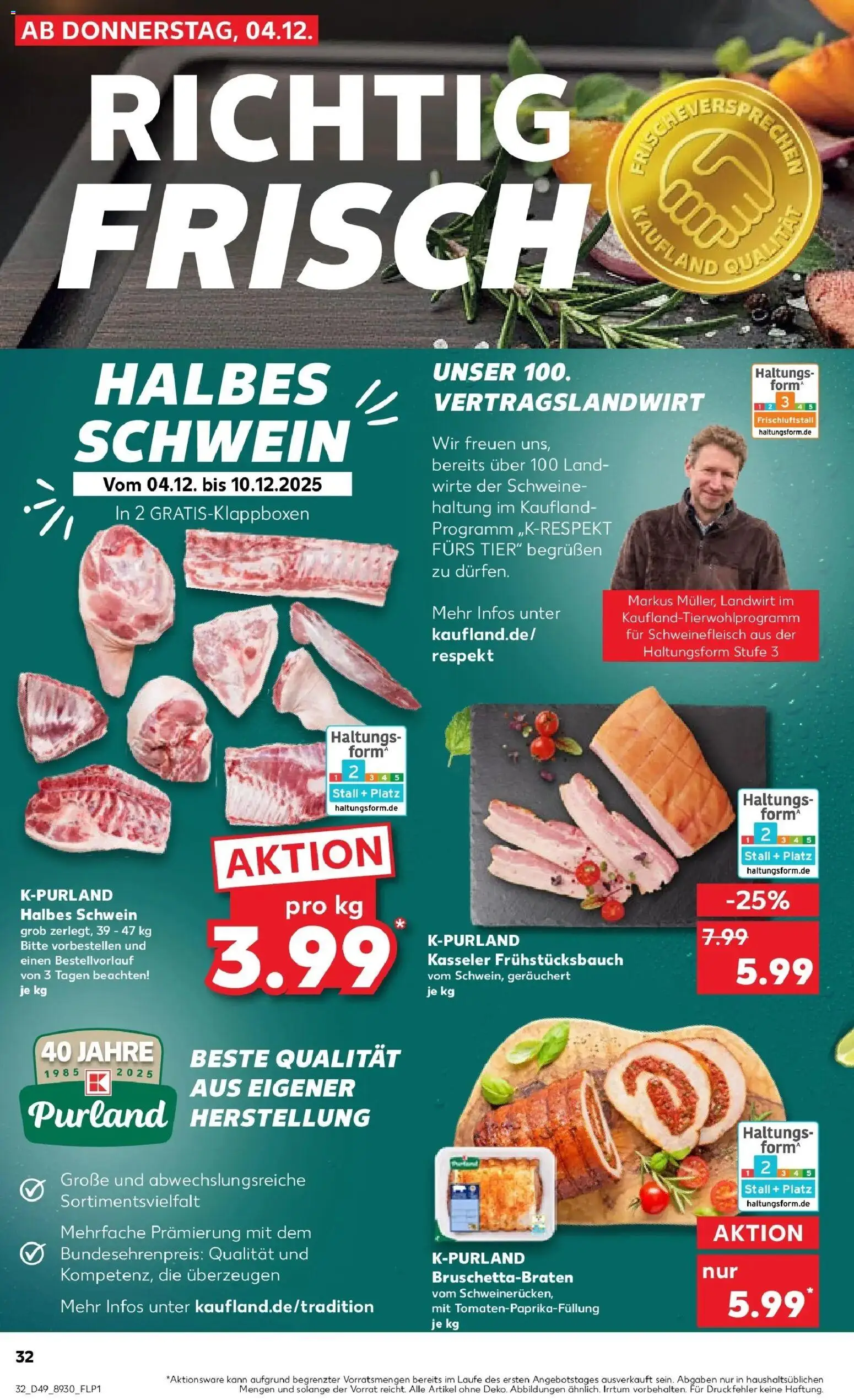 Kaufland prospekt Alzey	 – gültig ab 08.12.2025 | Seite: 32 | Produkte: Schweinefleisch