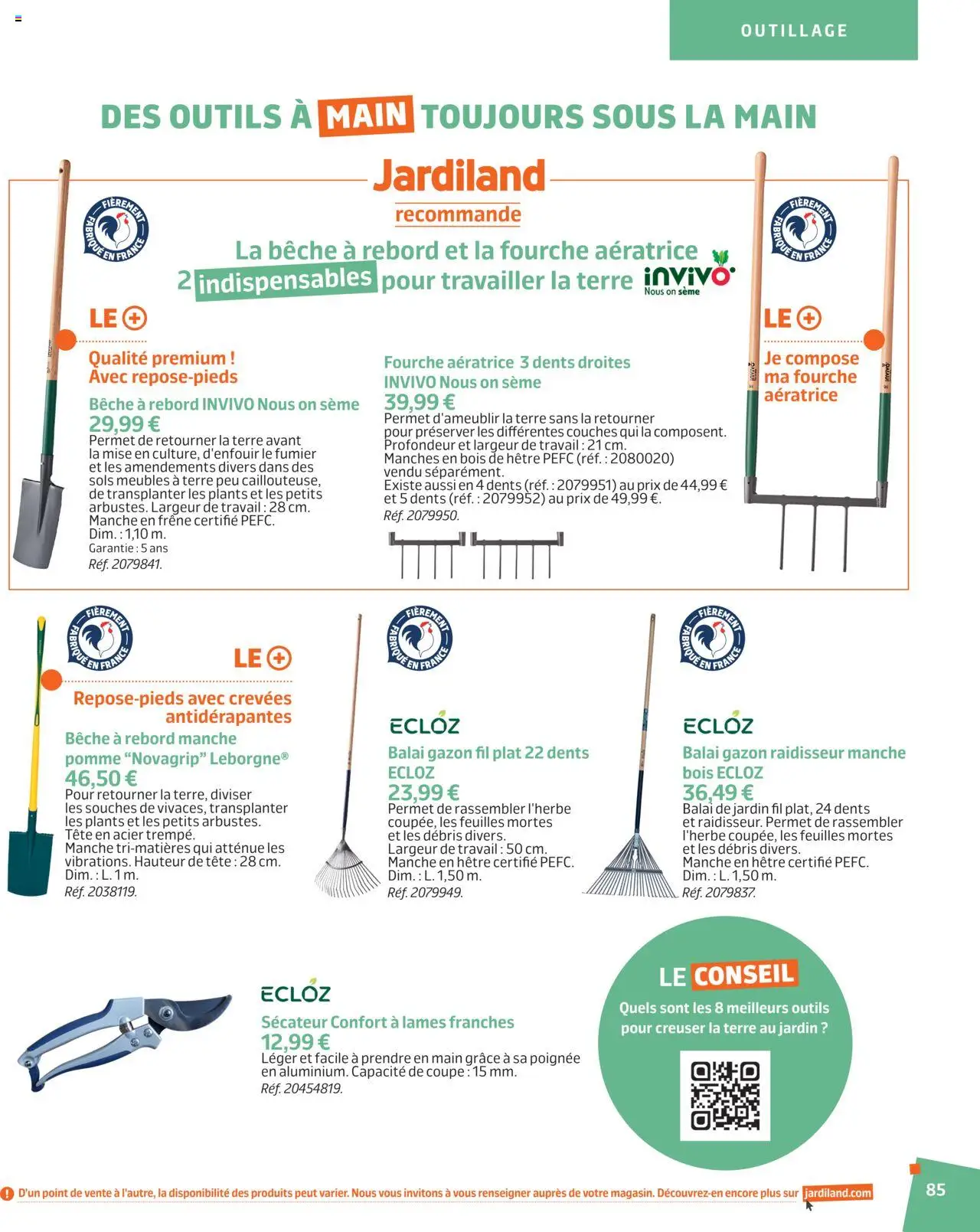  | Page: 84 | Produits: Couches, Pomme, Gazon, Sécateur