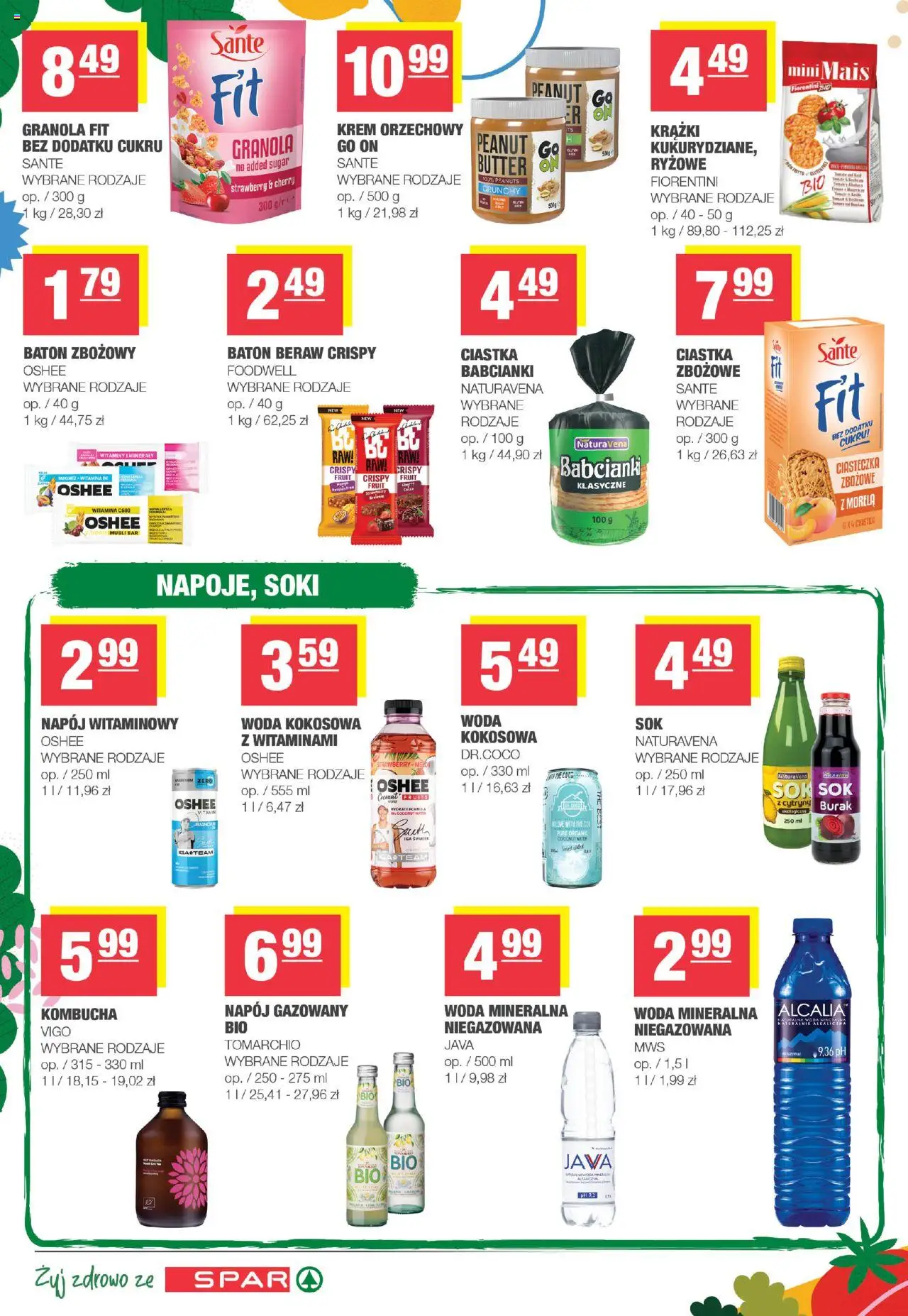 Spar Gazetka - Żyj zdrowo od 10.09.2025 | Strona: 6 | Produkty: Granola, Cytryny, Baton, Kombucha
