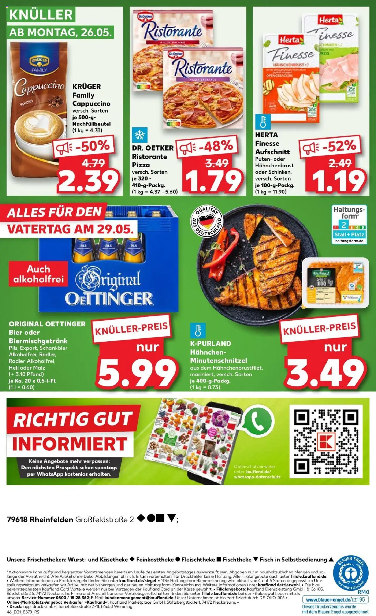 Kaufland prospekt Rheinfelden (Baden)	 - gültig ab dem 22.05.2025 | Seite: 46 | Produkte: Fisch, Radler, Wurst, Pizza