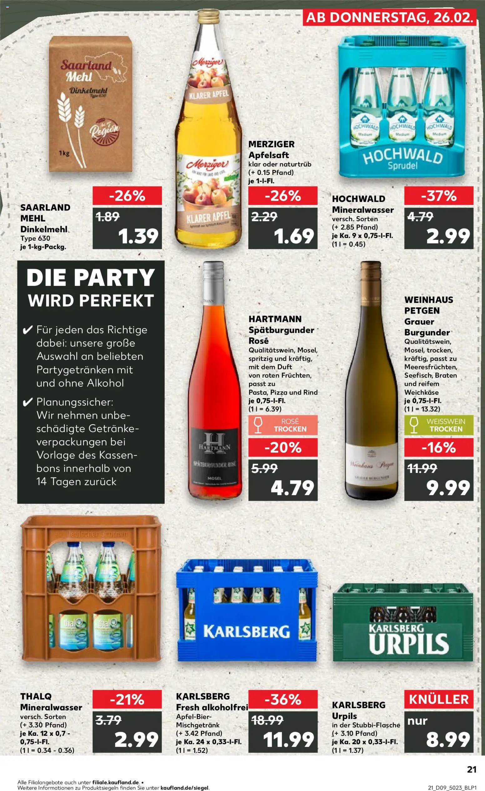 Kaufland prospekt Völklingen	 – gültig ab 26.02.2026 | Seite: 21 | Produkte: Duft, Mineralwasser, Apple, Pizza