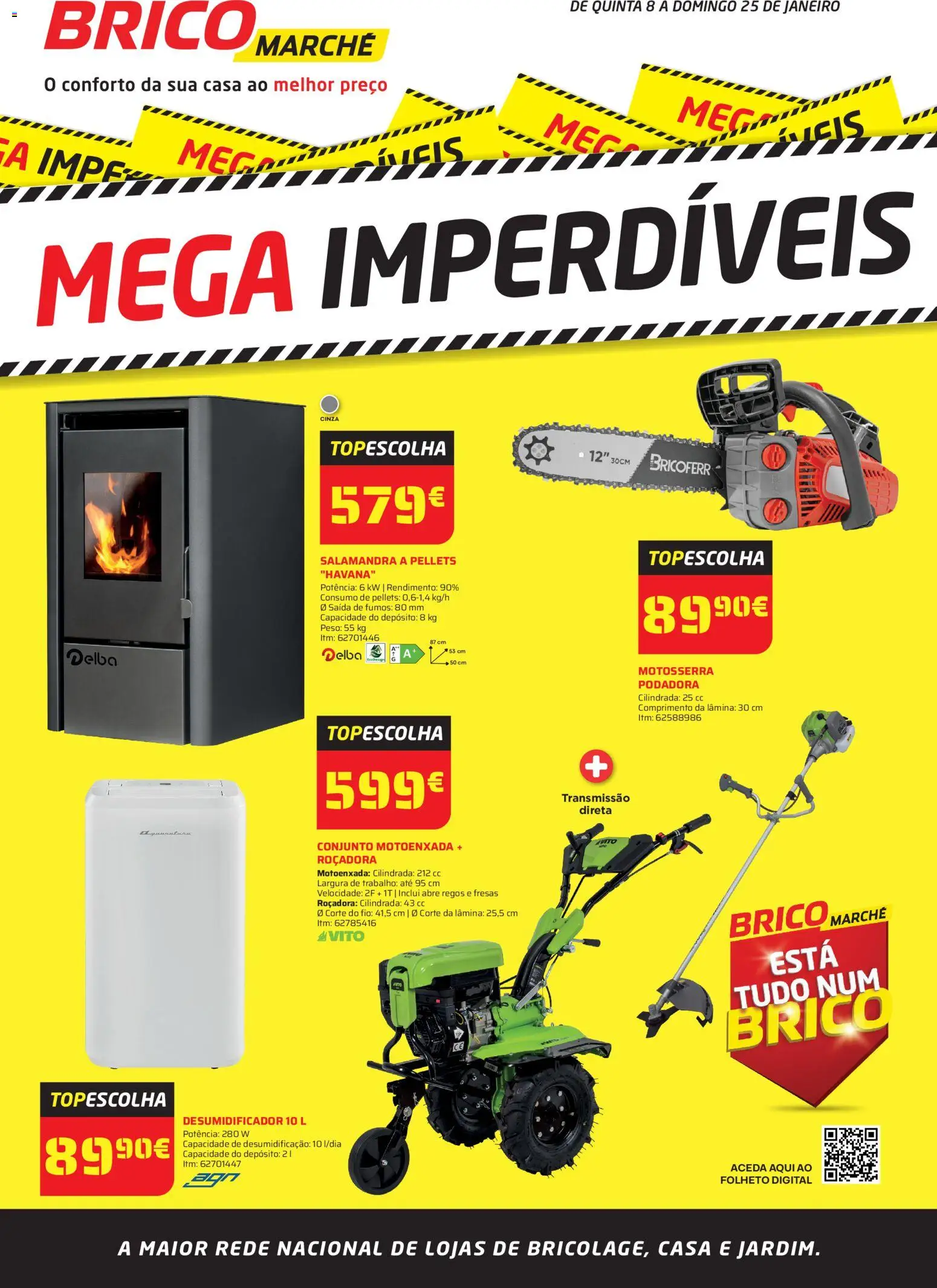 BricoMarché folheto │ válido de 08.01.2026 | Página: 1 | Produtos: Motoenxada, Desumidificador