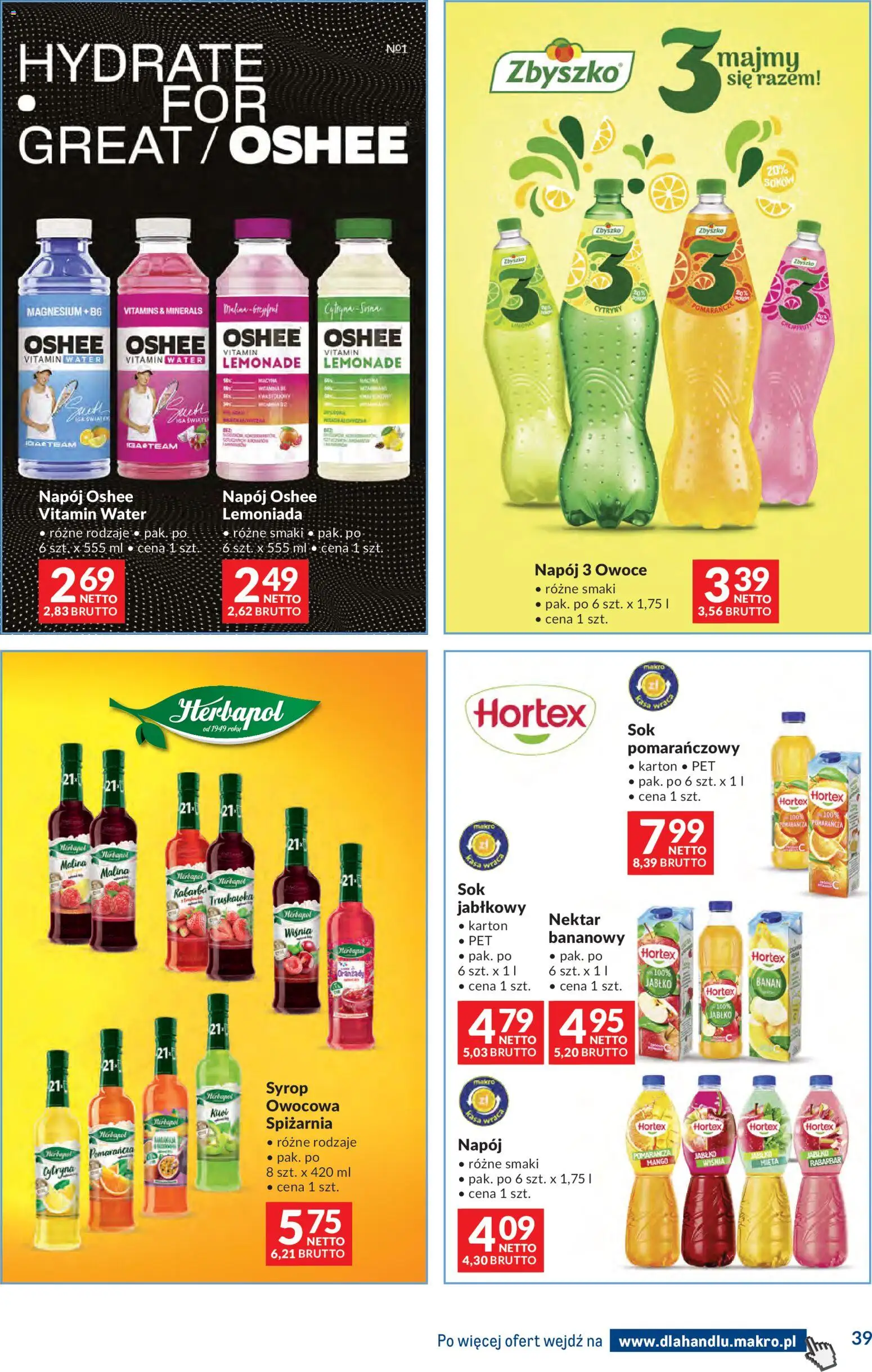 Makro Gazetka - Dystrybucja do sklepów od 09.12.2025 | Strona: 39 | Produkty: Cytryna, Mango, Syrop, Banan