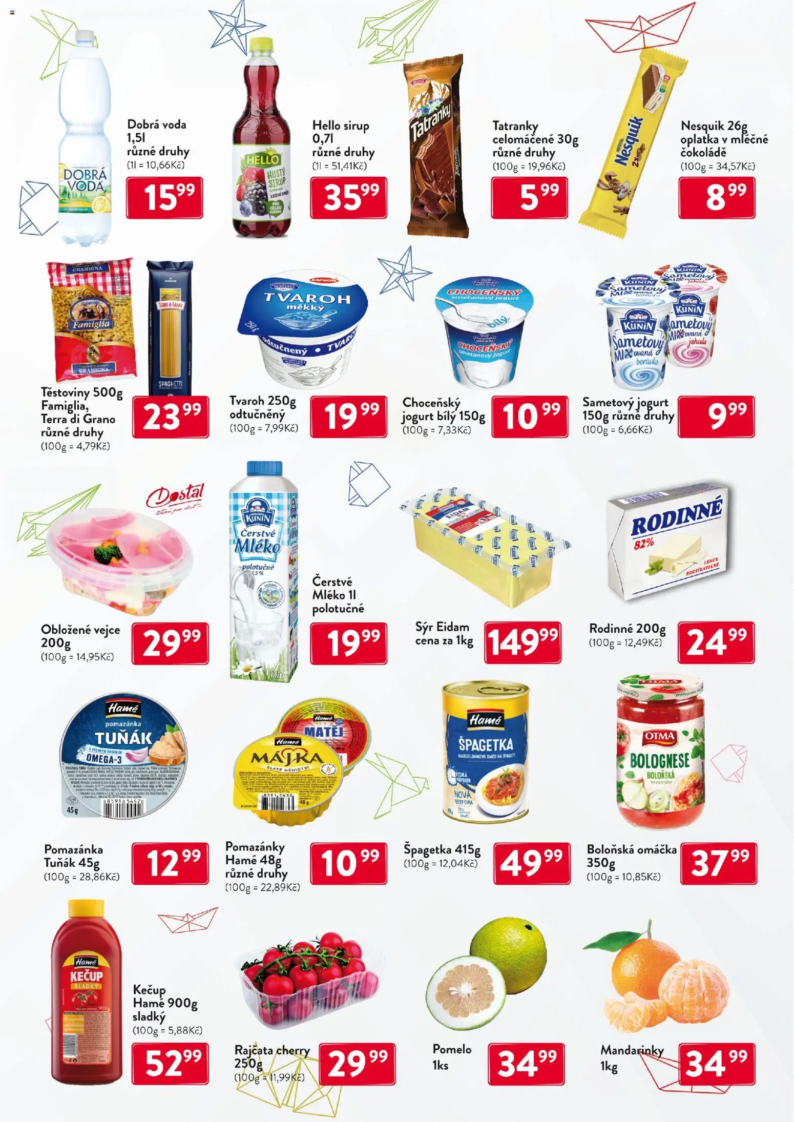 Astur & Qanto leták od 03.01.2026 | Strana: 2 | Produkty: Mandarinky, Tvaroh, Boloňská omáčka, Nesquik