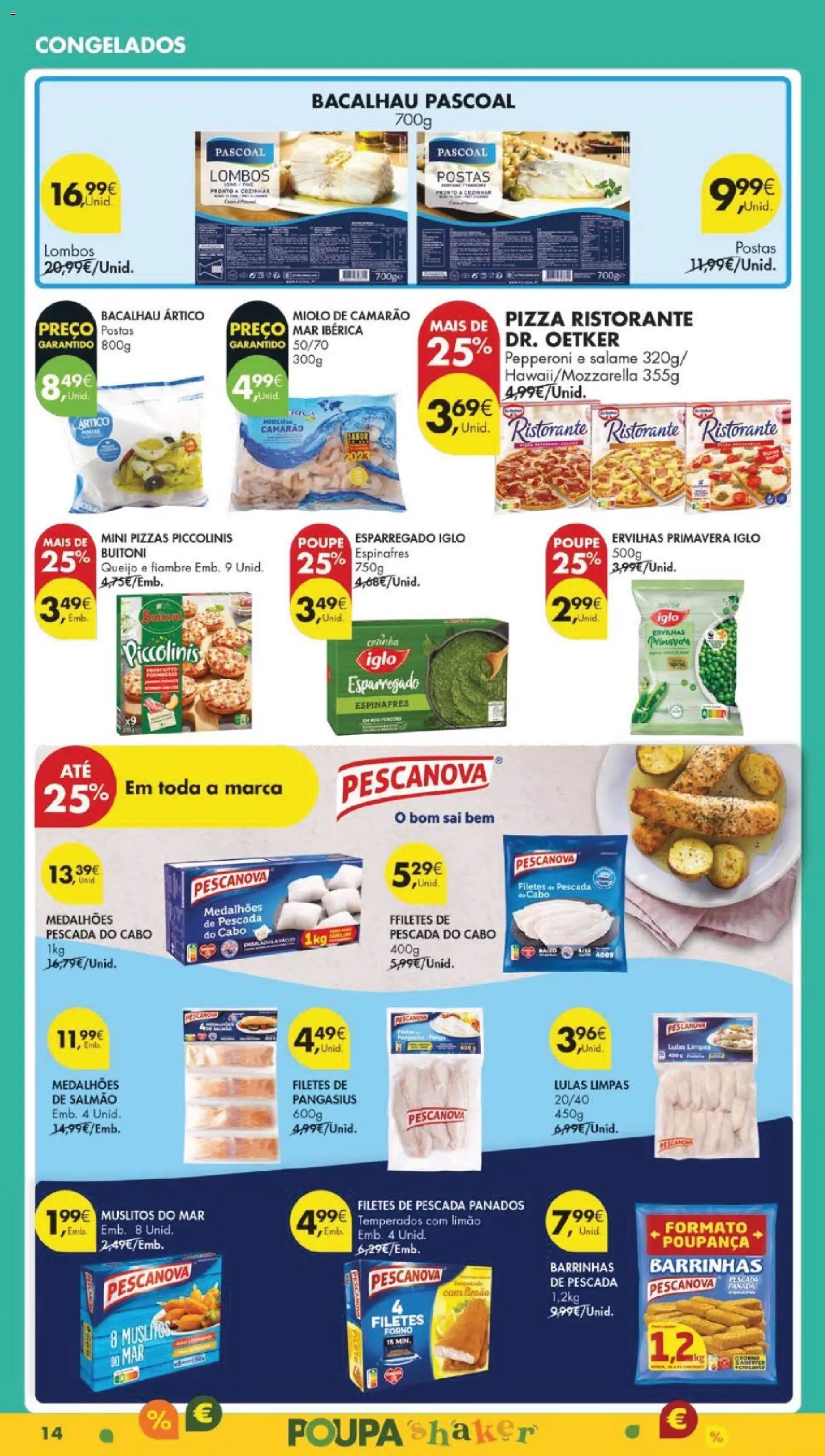 Pingo Doce Black Friday │ válido de 25.11.2025 | Página: 16 | Produtos: Pescada, Queijo, Salame, Pizza
