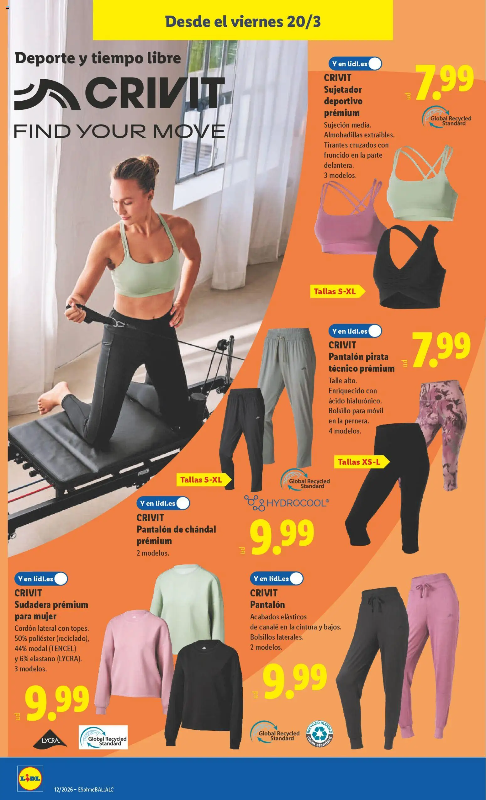 Lidl folleto de bazar │ válido desde el 16.03.2026 | Página: 18 | Productos: Sudadera, Pantalón de chándal