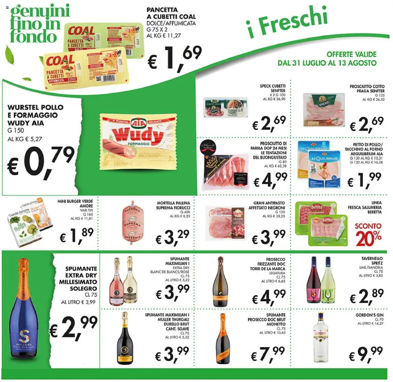 Volantino Coal del 31.07.2025 | Pagina: 16 | Prodotti: Pollo, Pancetta, Tacchino, Formaggio