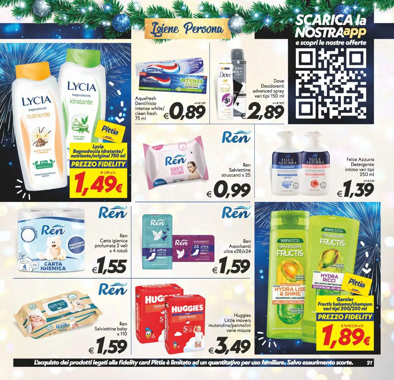 Volantino SuperConveniente del 27.12.2025 | Pagina: 21 | Prodotti: Dentifricio, Intimo, Olio, Profumo