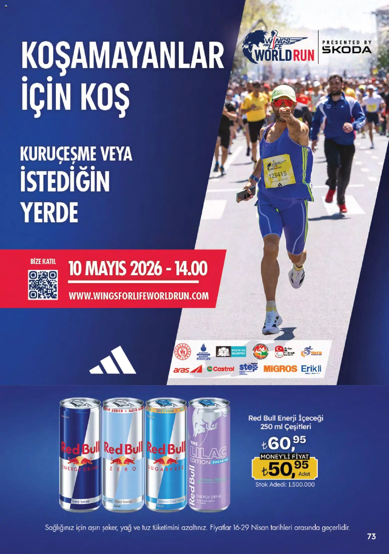 Migros Katalog - 5M Migroskop Dijital - 16.04.2026 tarihinden itibaren geçerlidir | Sayfa: 73 | Ürünler: Şeker, Yağ, Tuz, Enerji içeceği