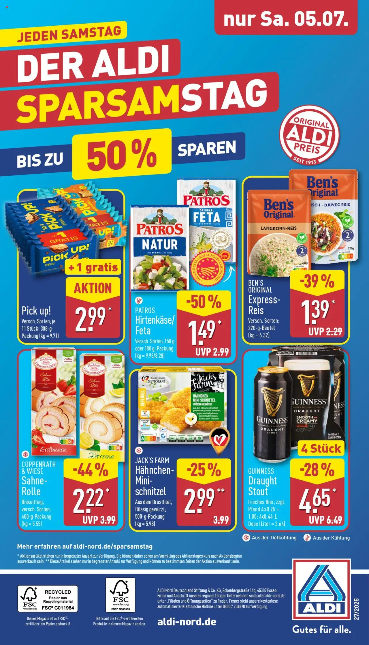 Aldi Prospekt 	 - gültig ab dem 30.06.2025 | Seite: 39 | Produkte: Baguette, Waffeln, Obst, Kuchen