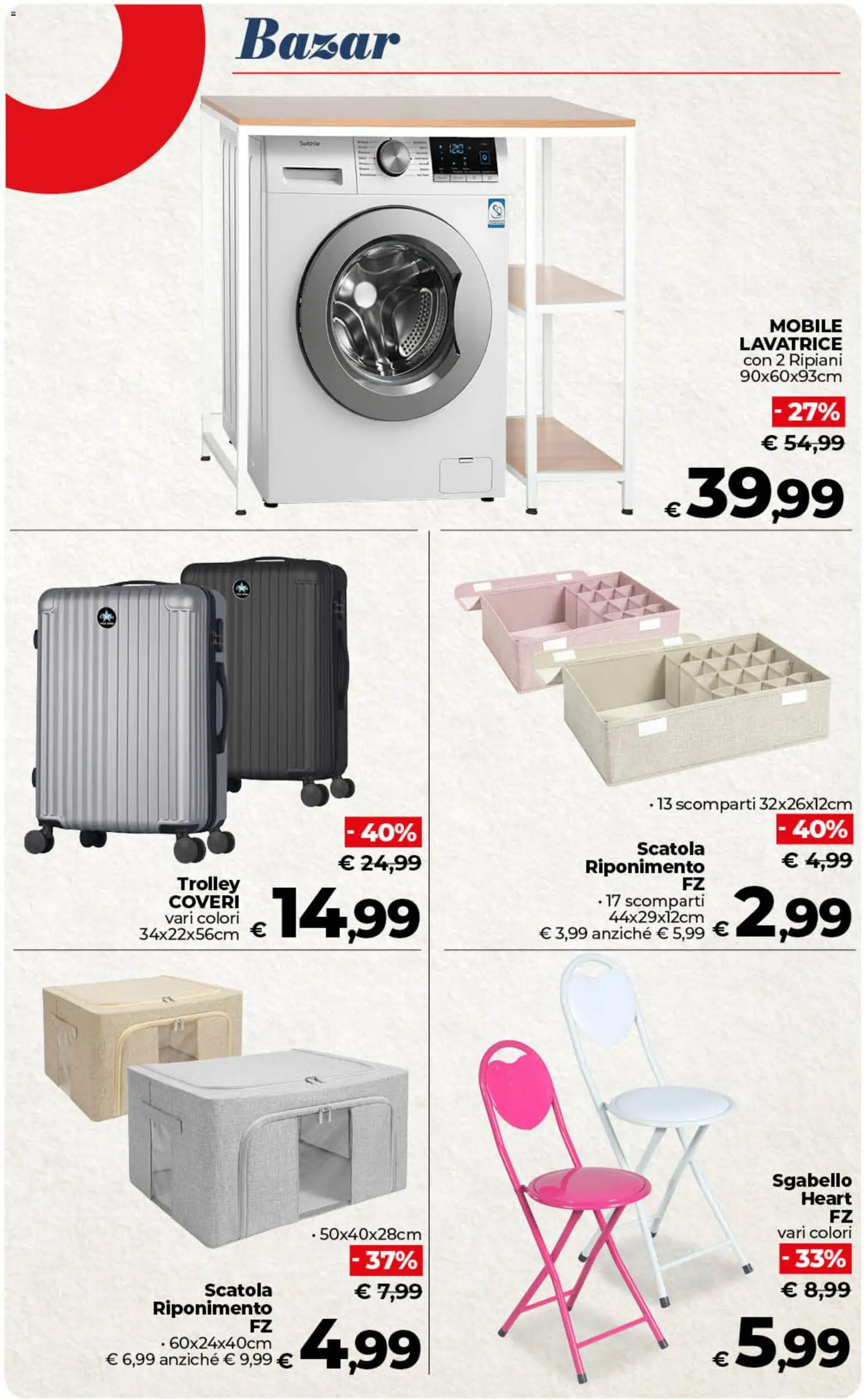 Volantino COOP del 06.03.2026 | Pagina: 45 | Prodotti: Mobile, Sgabello, Trolley, Scatola