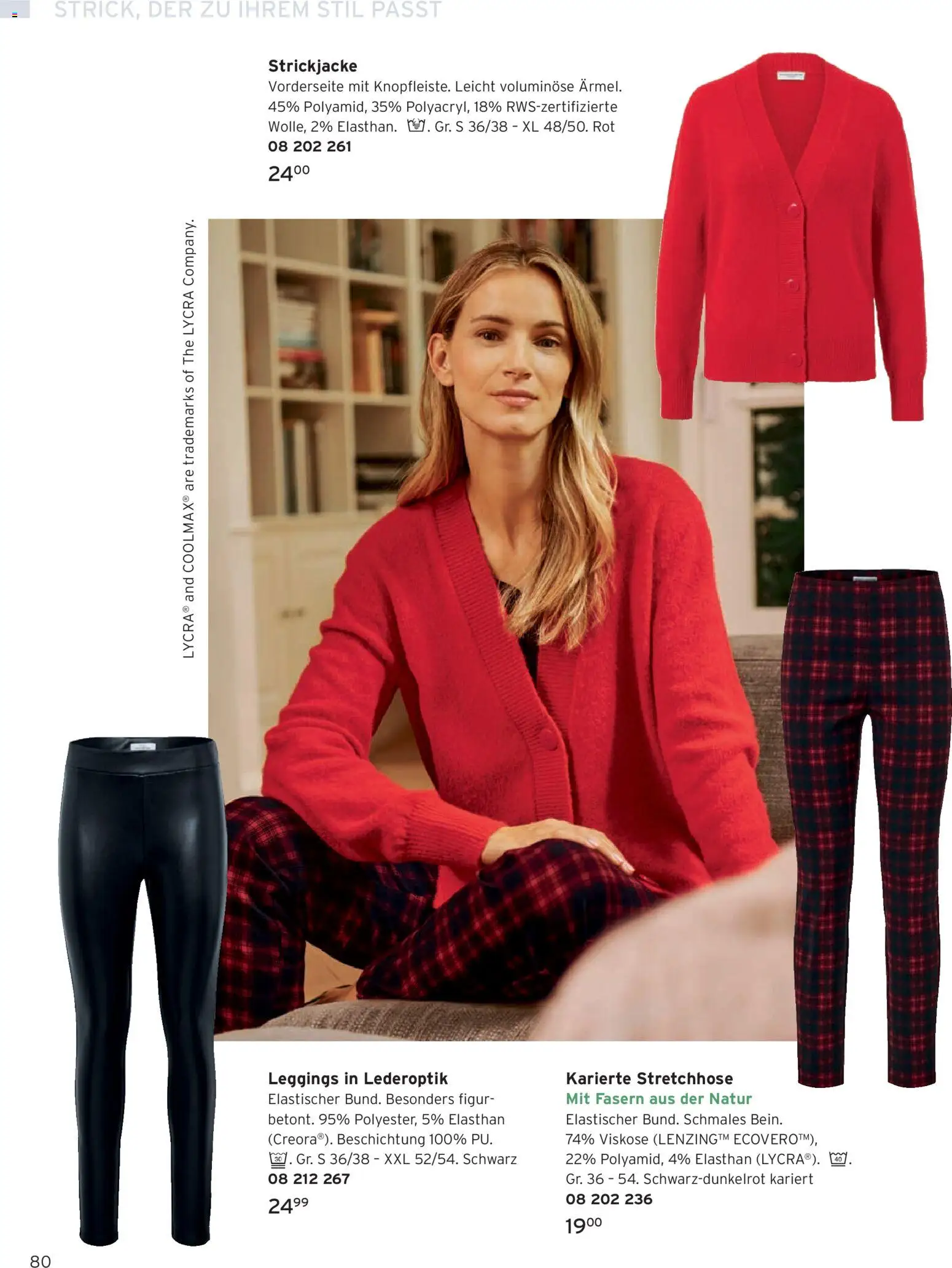 Prospekt Tchibo – gültig ab 01.01.2026 | Seite: 80 | Produkte: Leggings, Strickjacke