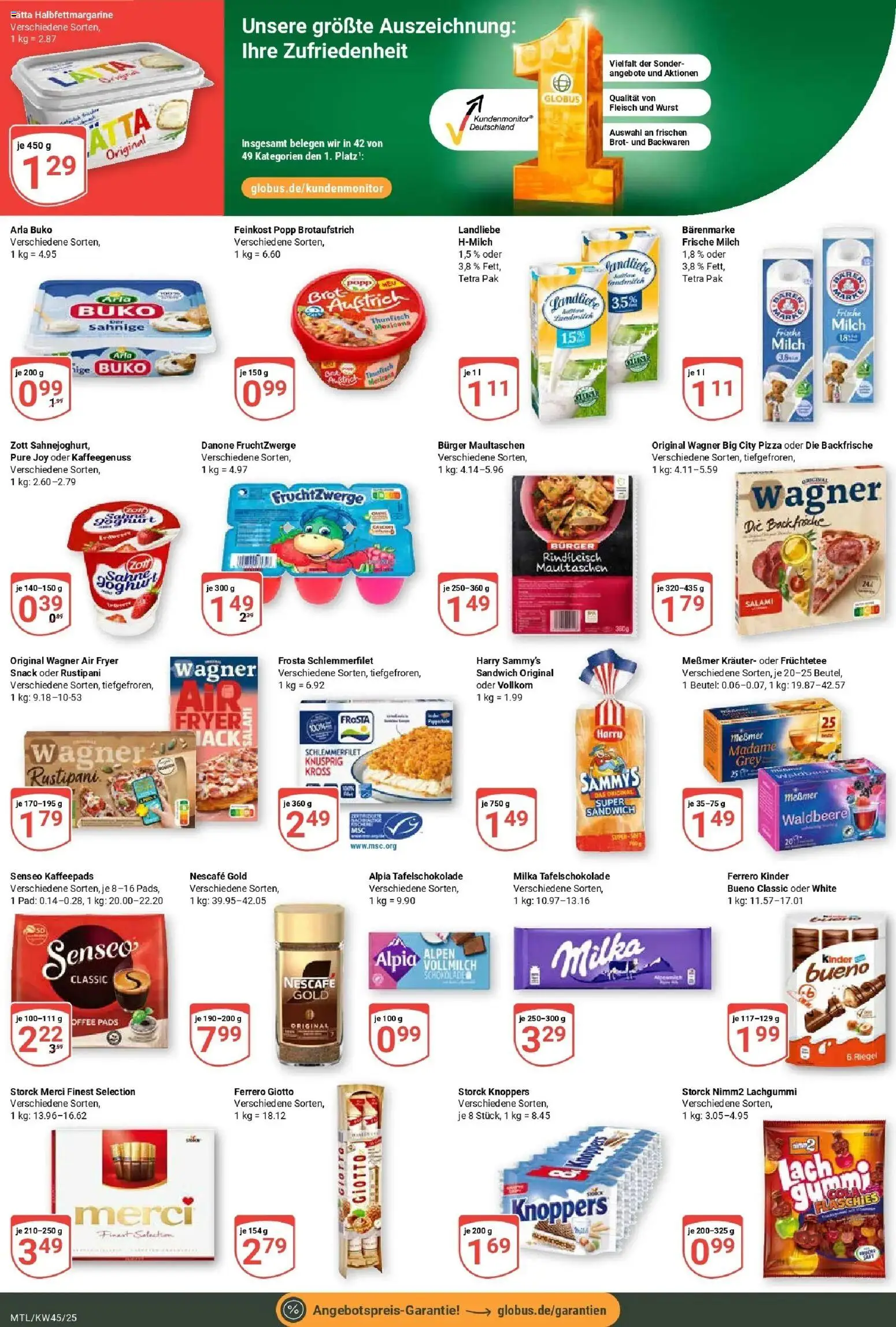 Globus prospekt Maintal-Dörnigheim	 – gültig ab 02.11.2025 | Seite: 2 | Produkte: Senseo, Wurst, Brot, Pizza