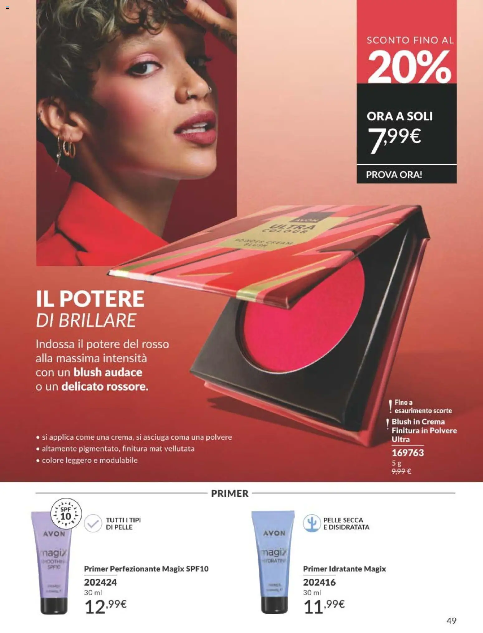 Volantino Avon del 31.12.2025 | Pagina: 49 | Prodotti: Crema, Blush